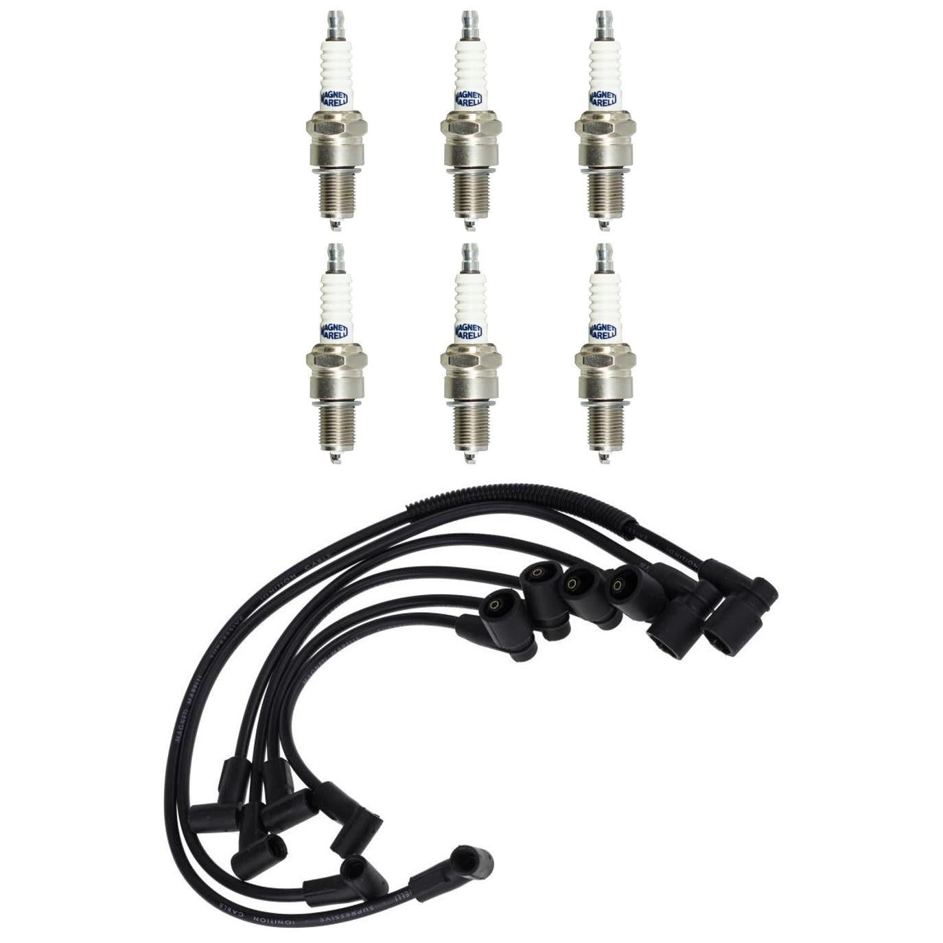 Kit 6 Vela Ignição VForm e Cabo Vela Magneti Marelli - CVMG7502 / F5RFMM - (1)