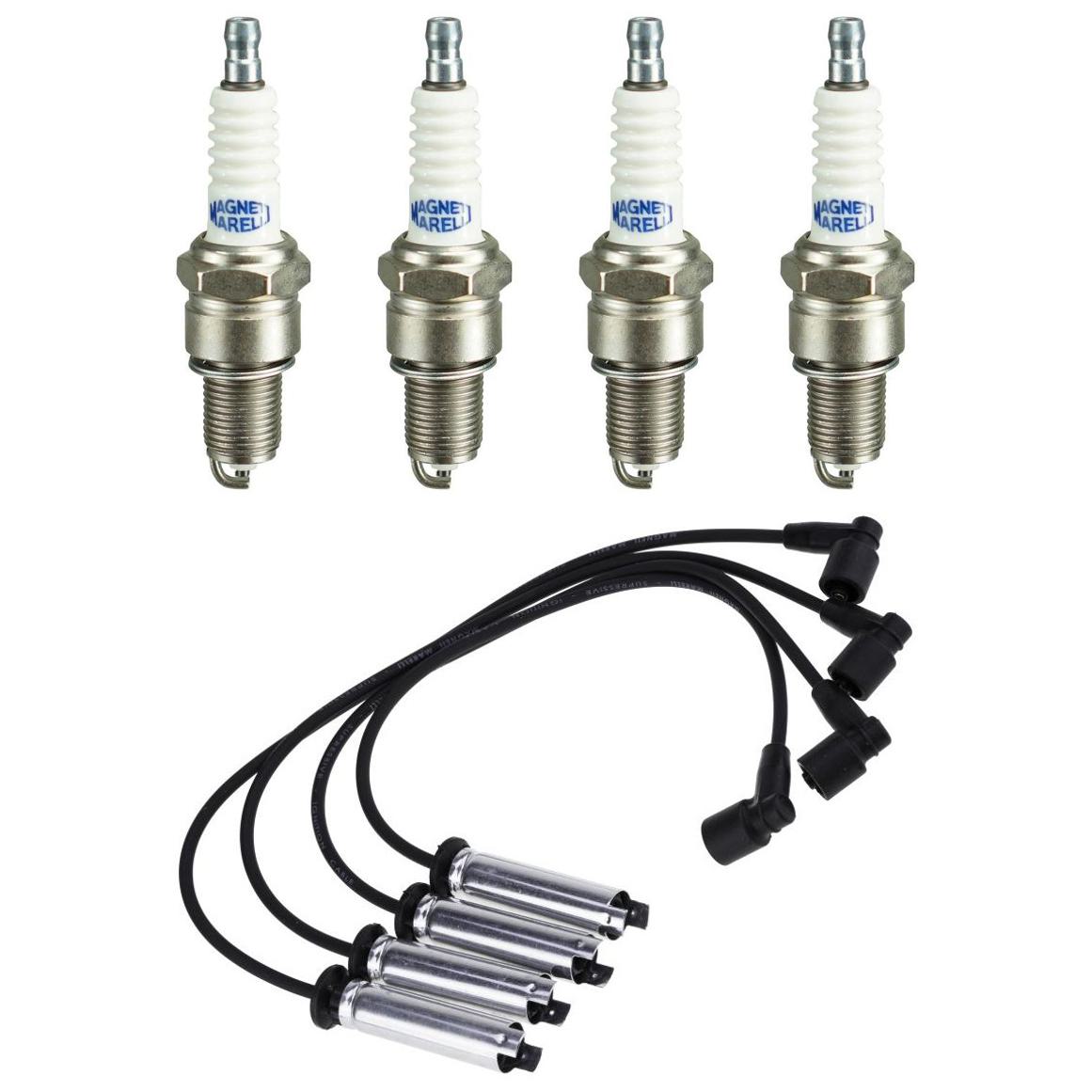 Kit 4 Vela Ignição V-Form e Cabo - Magneti Marelli - CVMG77P2 / F5RFMM - (1)