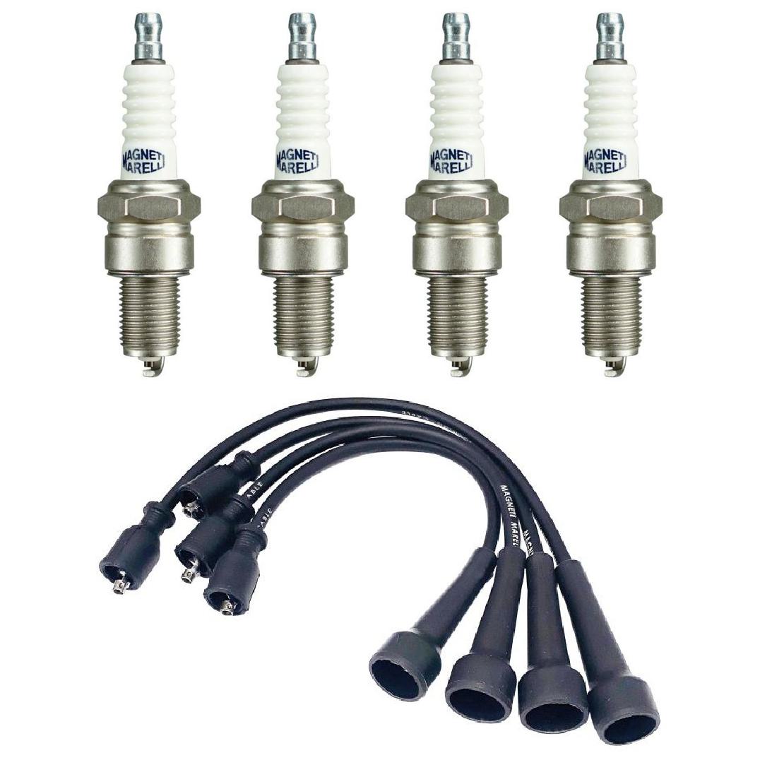 Kit 4 Vela Ignição V-Form e Cabo - Magneti Marelli - CVMR0802 / F5RFMM - (1)