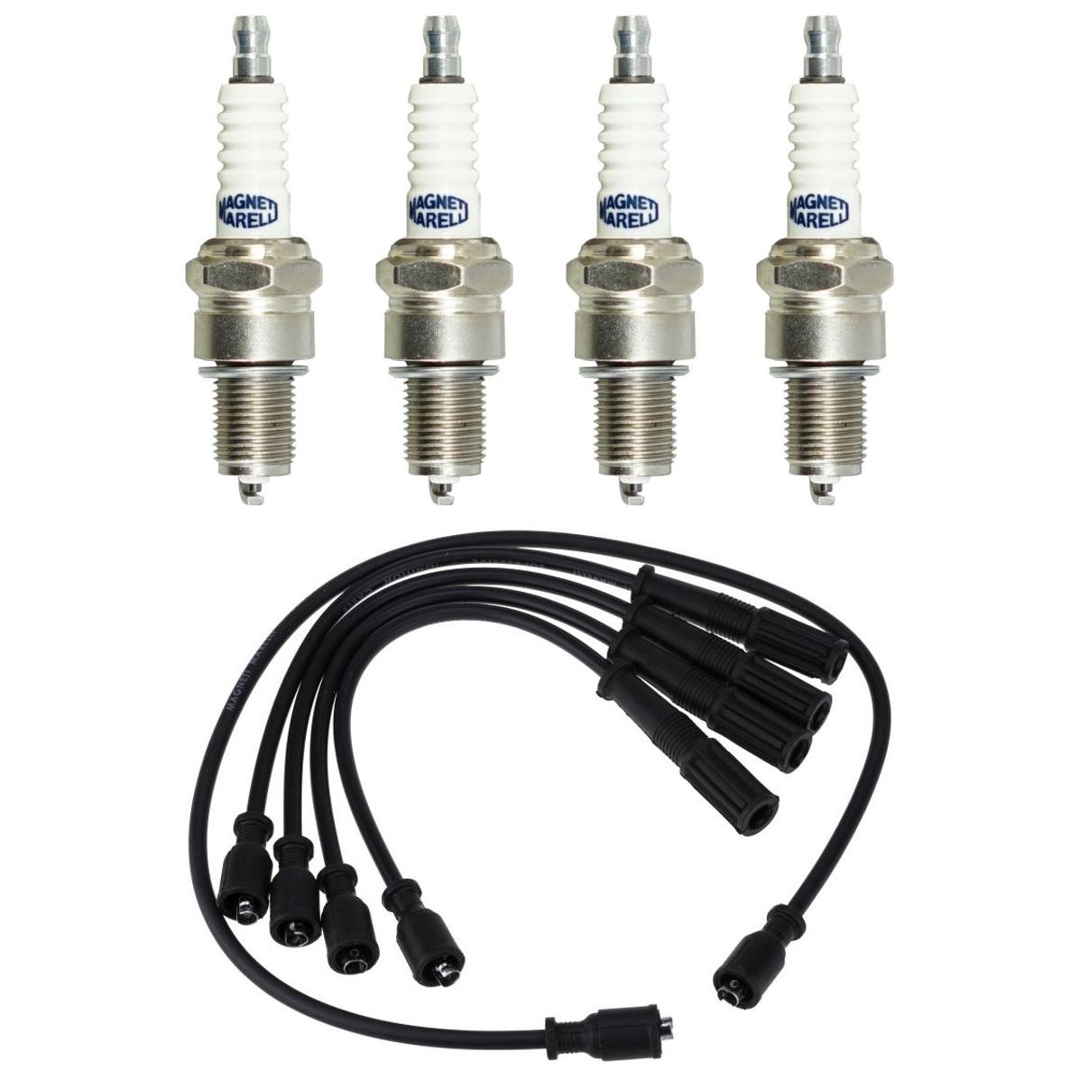 Kit 4 Vela Ignição V-Form e Cabo - Magneti Marelli - CVMT4202 / F5RFMM - (1)