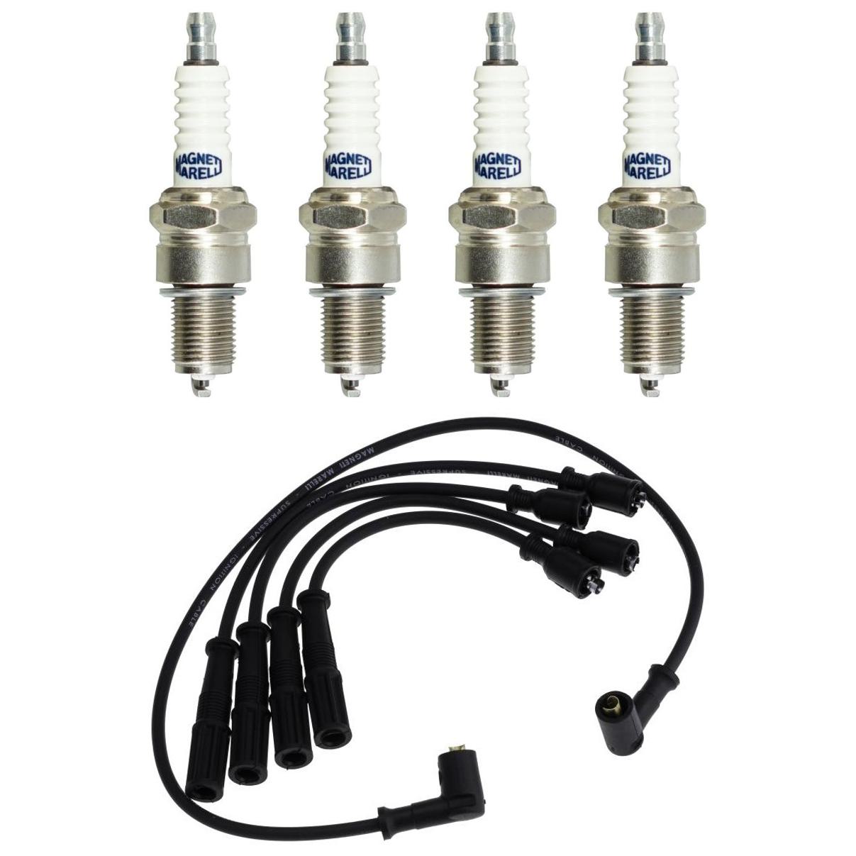 Kit 4 Vela Ignição V-Form e Cabo - Magneti Marelli - CVMT4402 / F5RFMM - (1)
