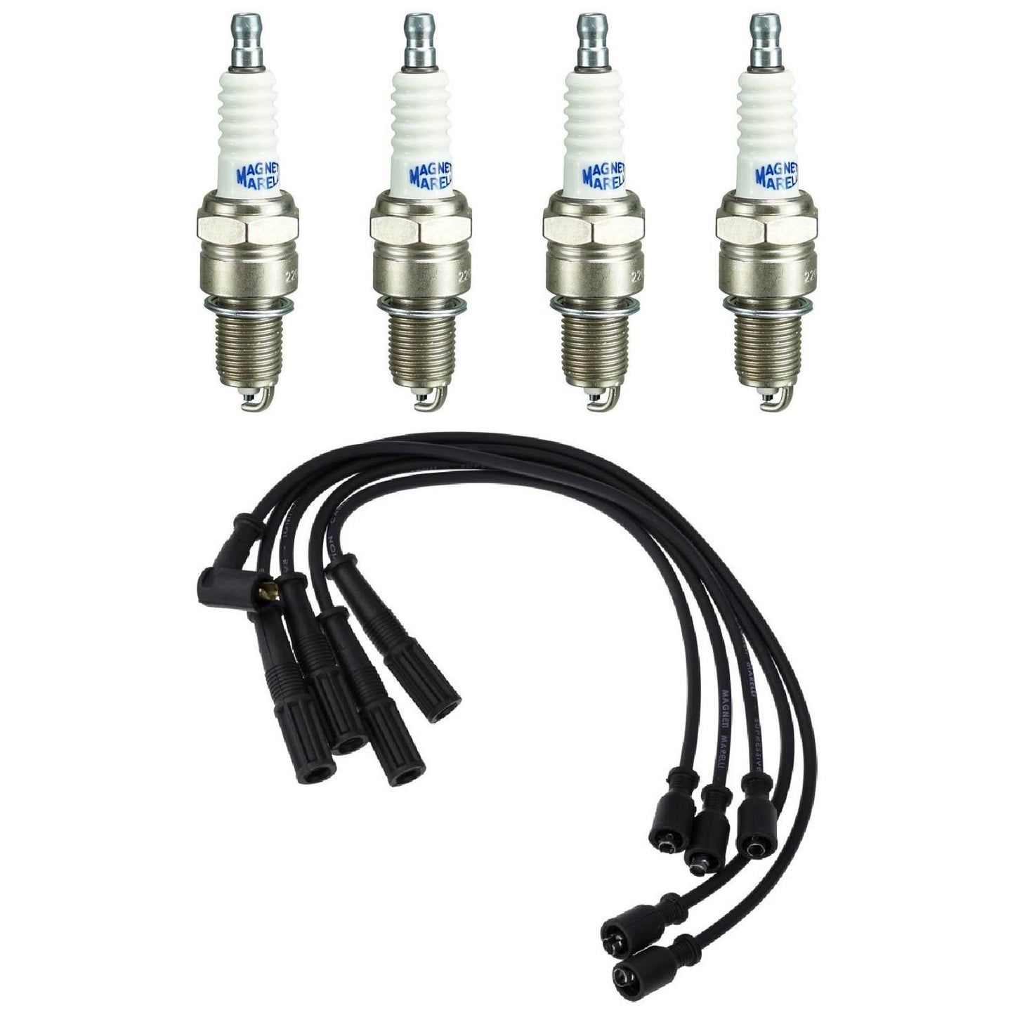 Kit 4 Vela Ignição V-Form e Cabo - Magneti Marelli - CVMT5002 / F5RFMM - (1)