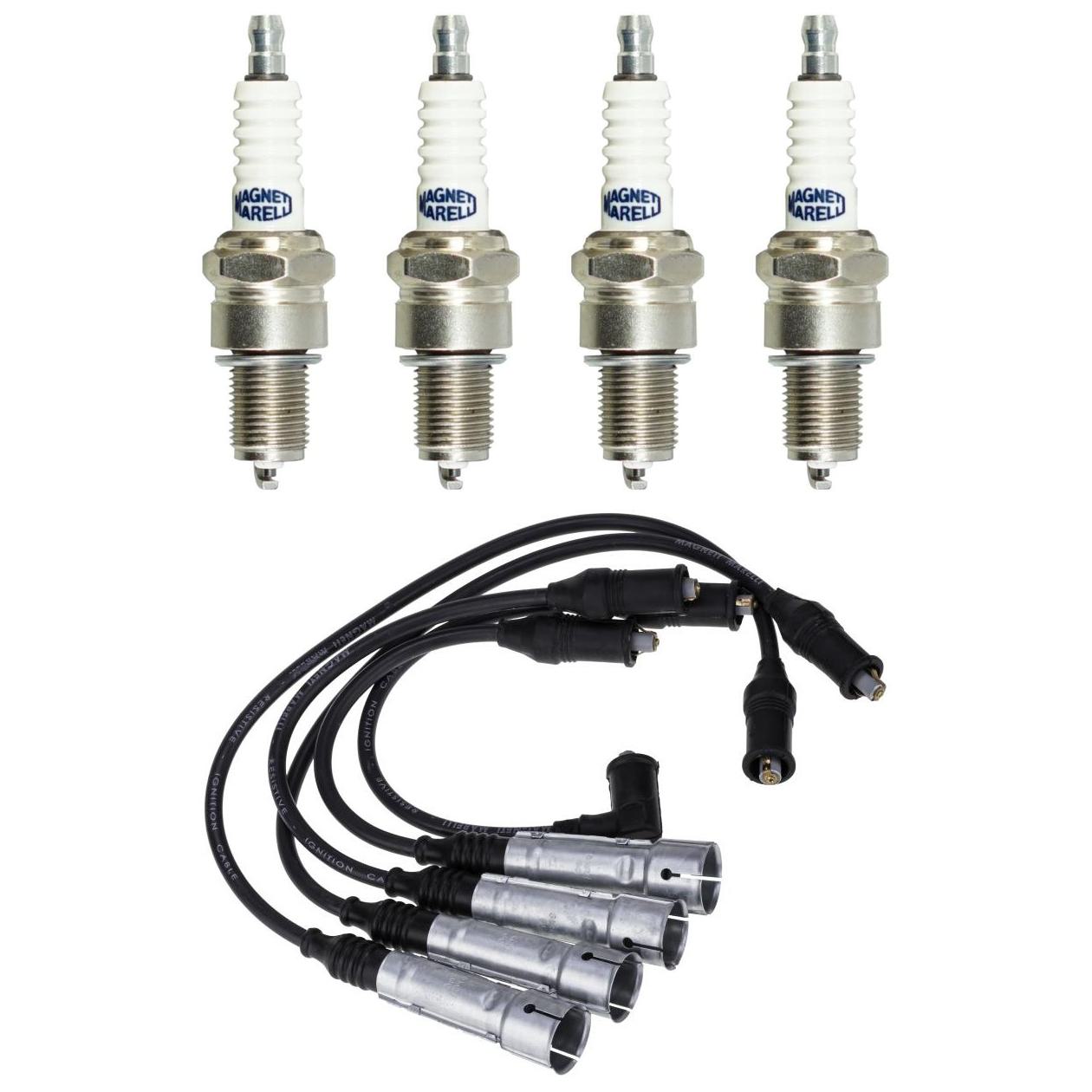 Kit 4 Vela Ignição V-Form e Cabo - Magneti Marelli - CVMV0102 / F5RFMM - (1)