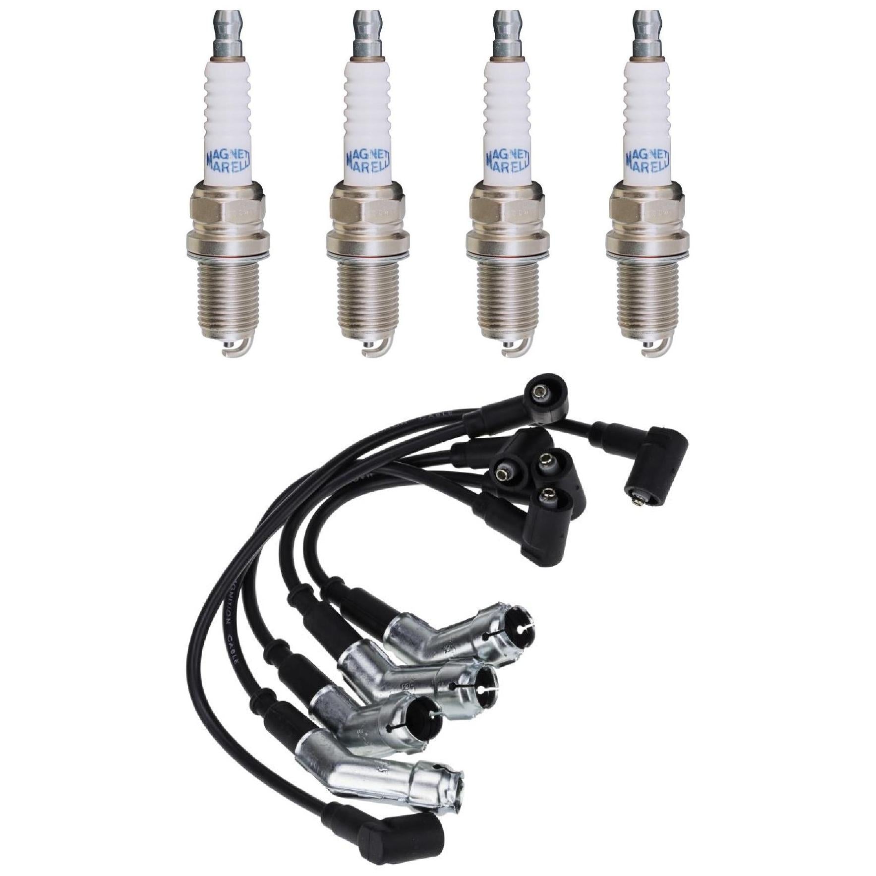 Kit 4 Vela Ignição V-Form e Cabo - Magneti Marelli - CVMV0402 / F5RFMM - (1)