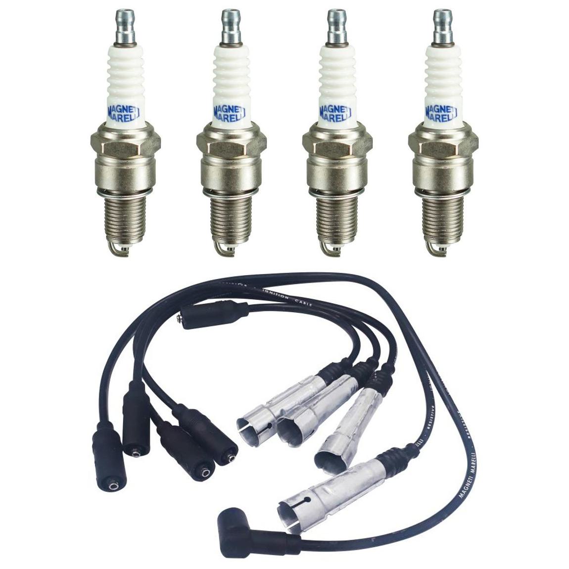 Kit 4 Vela Ignição V-Form e Cabo - Magneti Marelli - CVMV06P2 / F5RFMM - (1)