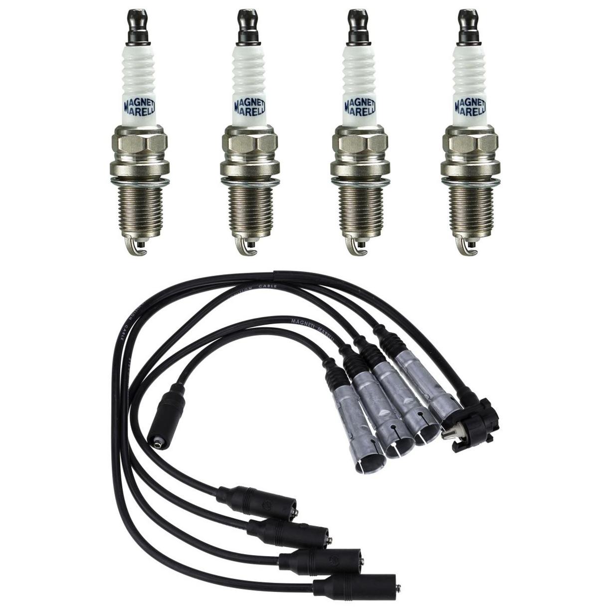 Kit 4 Vela Ignição V-Form e Cabo - Magneti Marelli - CVMV0802 / F5RFMM - (1)