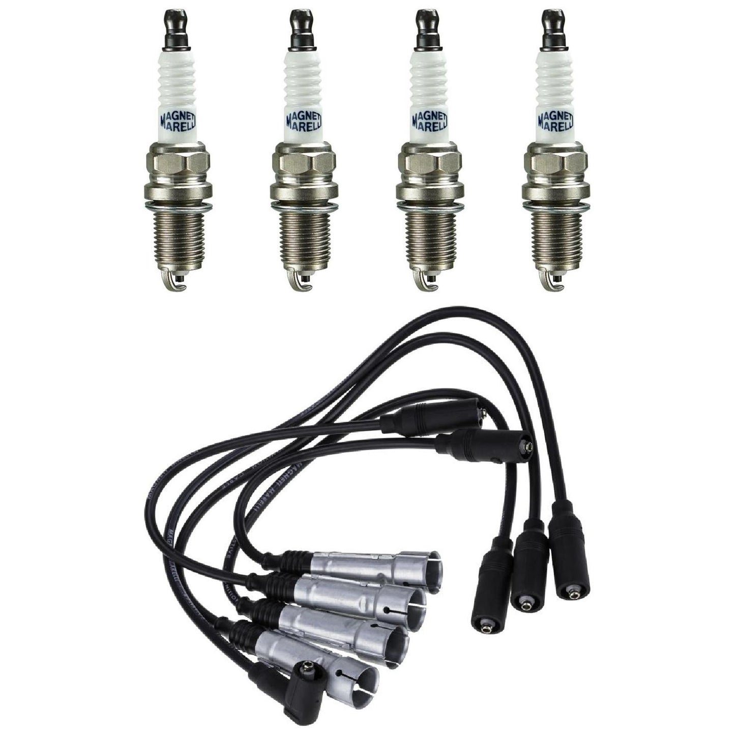Kit 4 Vela Ignição V-Form e Cabo - Magneti Marelli - CVMV0702 / F5RFMM - (1)