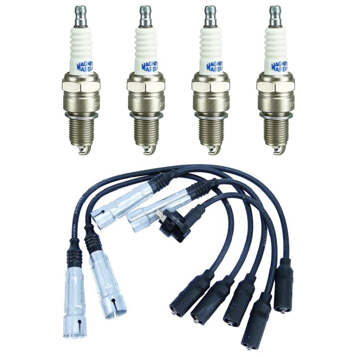 Kit 4 Vela Ignição V-Form e Cabo - Magneti Marelli - CVMV1002 / F5RFMM - (1)