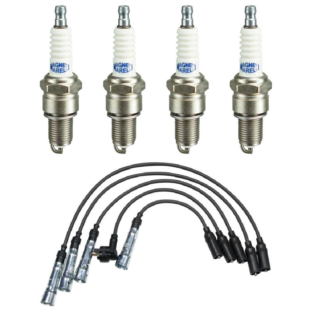 Kit 4 Vela Ignição V-Form e Cabo - Magneti Marelli - CVMV3602 / F5RFMM - (1)
