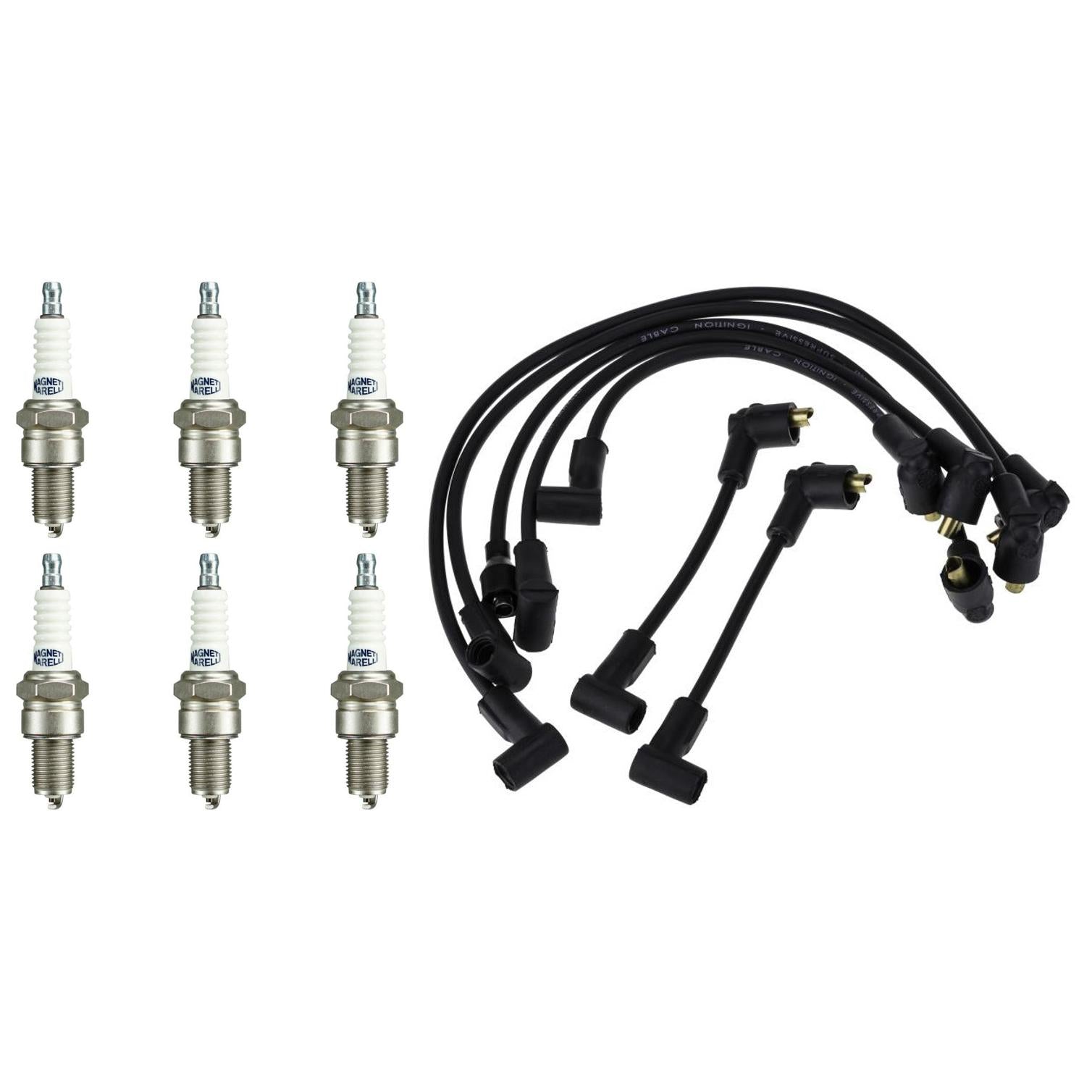 Kit 6 Vela Ignição e Cabo - Magneti Marelli - CVMG6402 / F5RTCMM - (1)