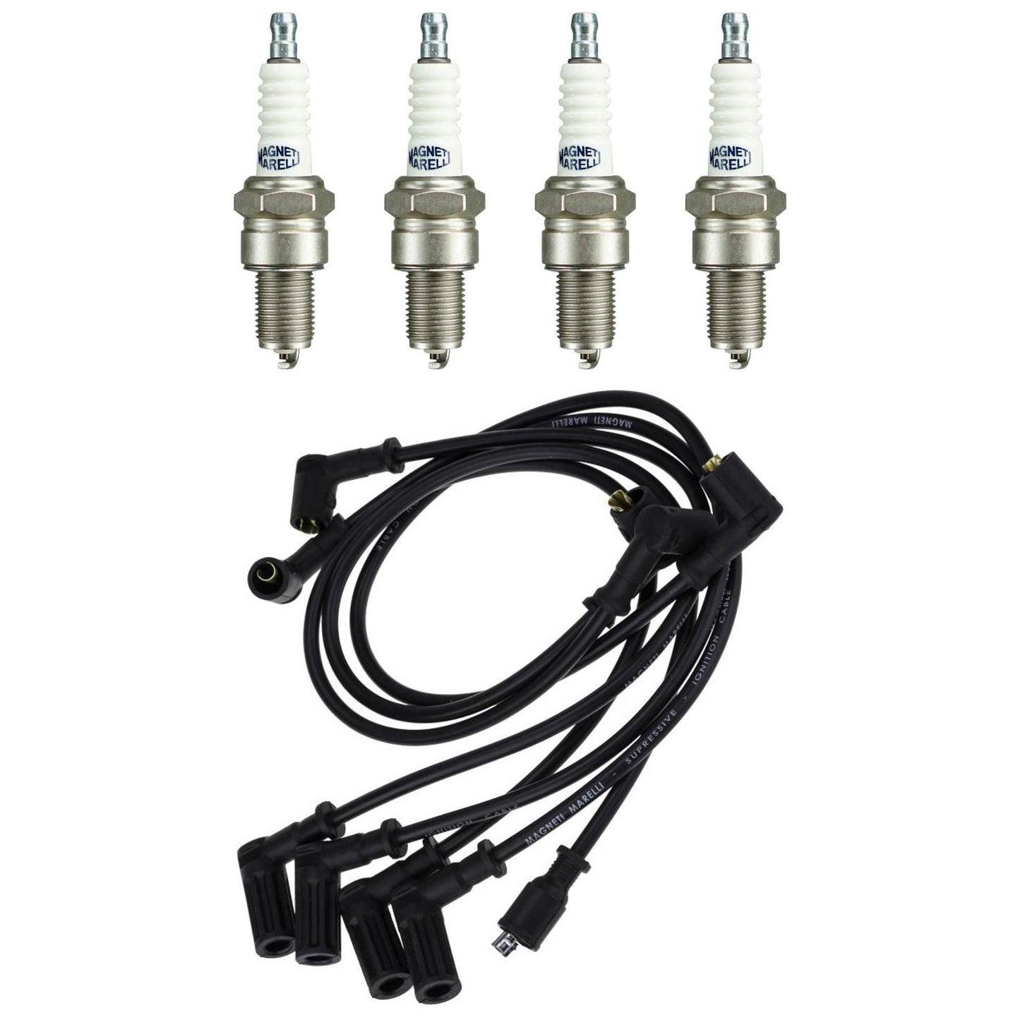 Kit 4 Vela Ignição e Cabo - Magneti Marelli - CVMT4302 / F5RTCMM - (1)