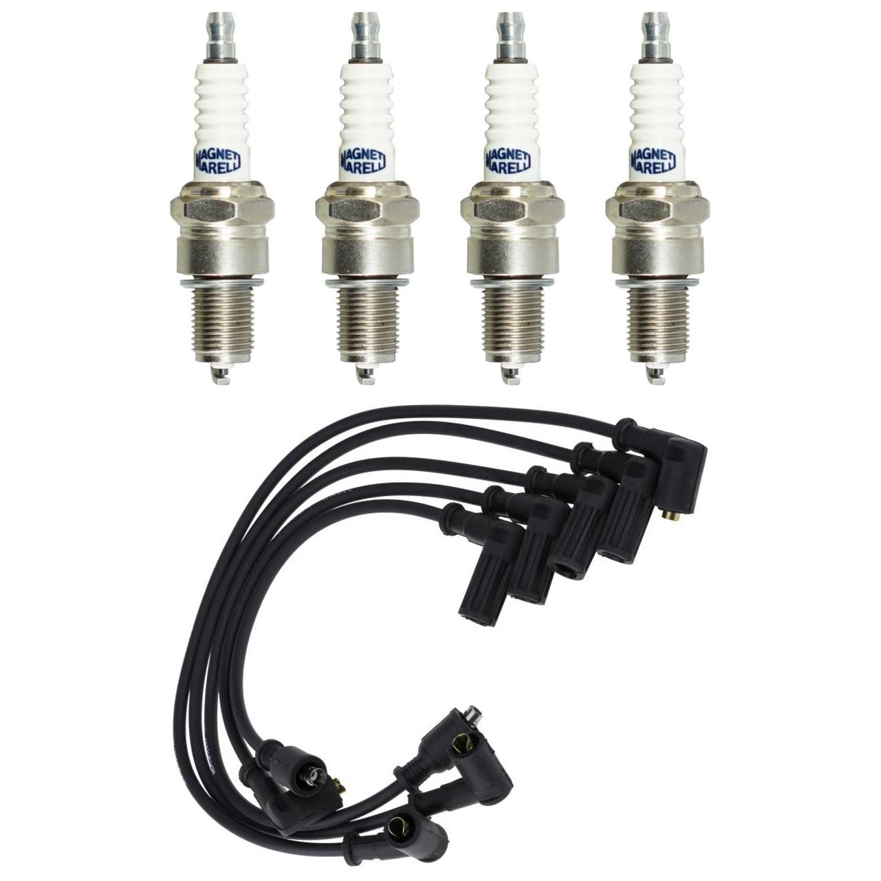Kit 4 Vela Ignição e Cabo - Magneti Marelli - CVMT4902 / F5RTCMM - (1)