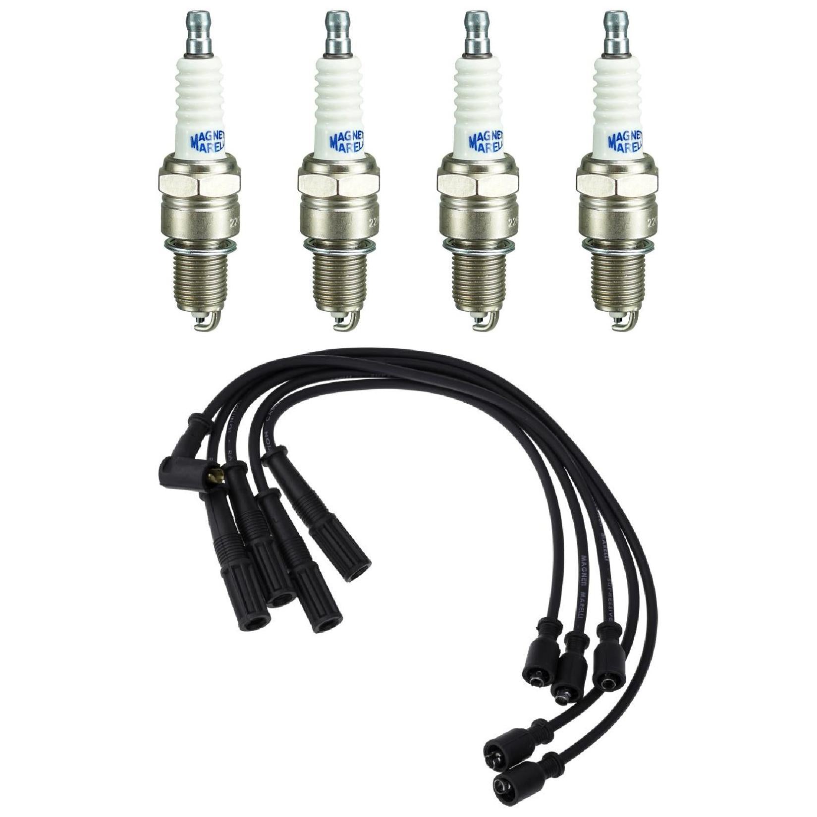 Kit 4 Vela Ignição e Cabo - Magneti Marelli - CVMT5002 / F5RTCMM - (1)