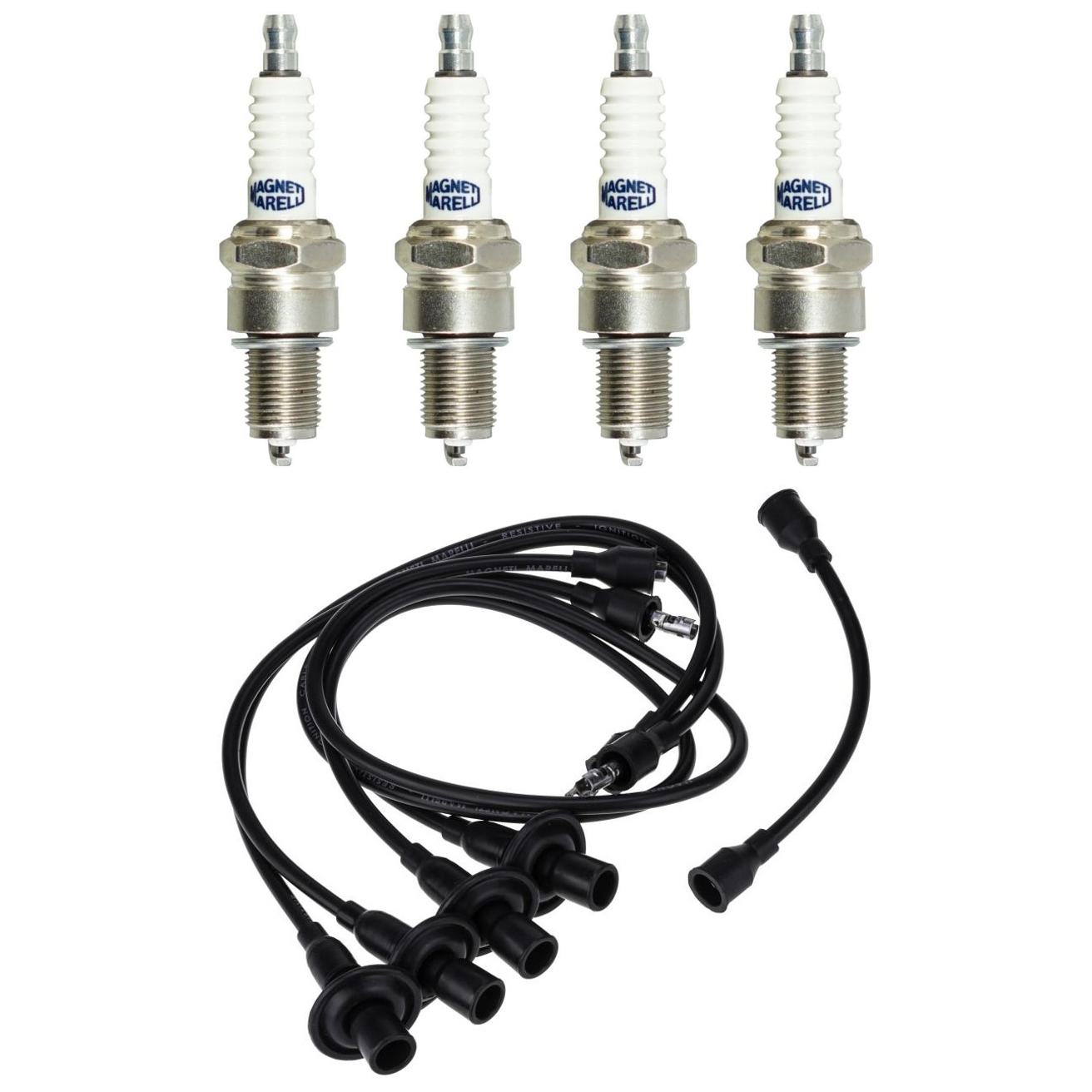 Kit 4 Vela Ignição MultiE e Cabo - Magneti Marelli - CVMV1202 / F5RTJYMM - (1)