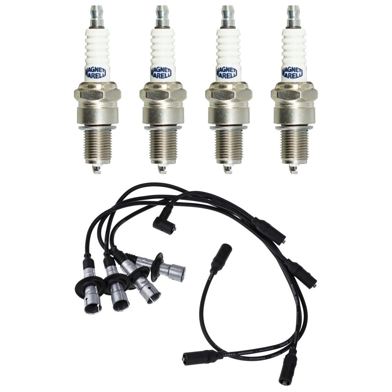 Kit 4 Vela Ignição MultiE e Cabo - Magneti Marelli - CVMV1302 / F5RTJYMM - (1)