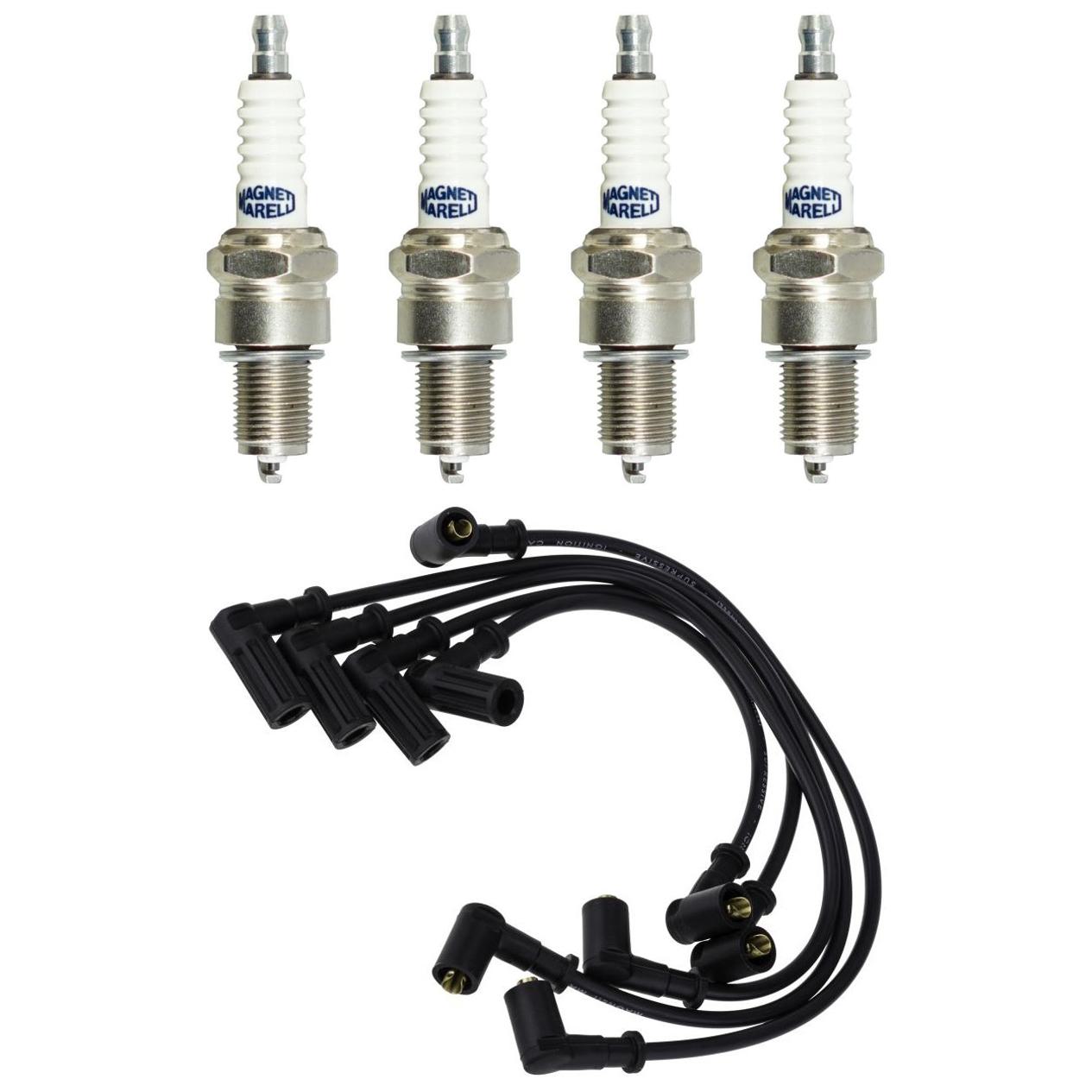 Kit 4 Vela Ignição e Cabo Vela - Magneti Marelli - CVMT4502 / F5TCMM - (1)