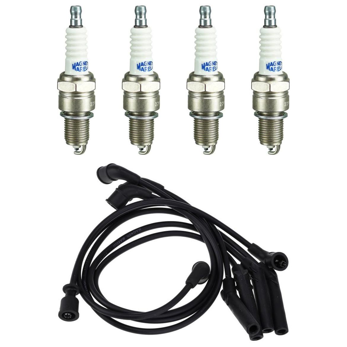 Kit 4 Vela Ignição V-Form e Cabo - Magneti Marelli - CVMH0402 / F6RFMM - (1)