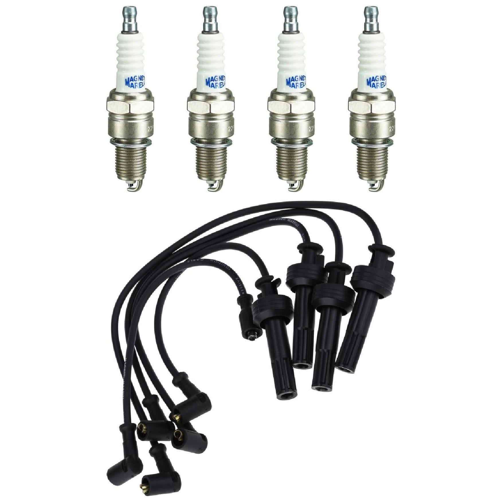 Kit 4 Vela Ignição V-Form e Cabo - Magneti Marelli - CVMT5502 / F6RFMM - (1)