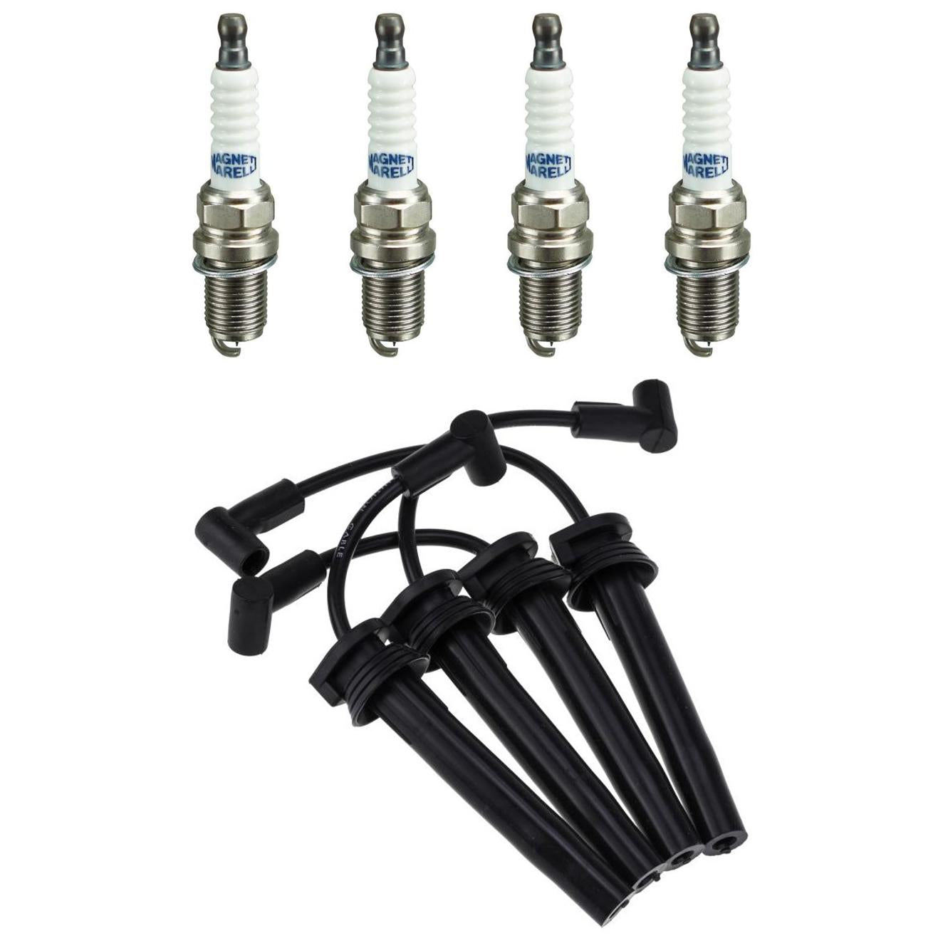 Kit 4 Vela Ignição V-Form e Cabo - Magneti Marelli - CVMC0102 / K5RF2MM - (1)