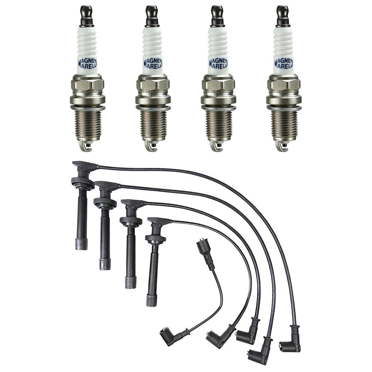 Kit 4 Vela Ignição V-Form e Cabo - Magneti Marelli - CVME0602 / K5RF2MM - (1)