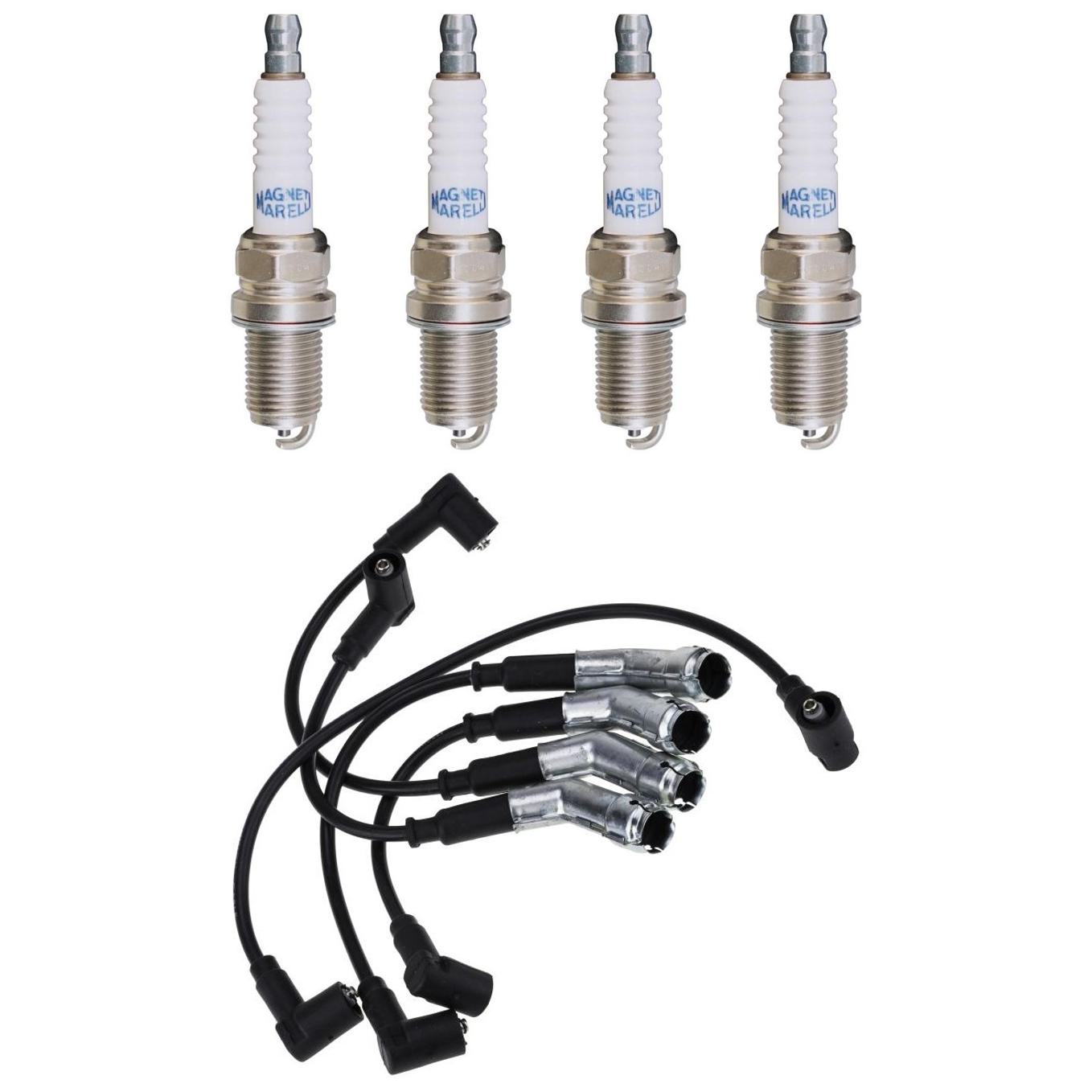 Kit 4 Vela Ignição V-Form e Cabo - Magneti Marelli - CVMF2602 / K5RF2MM - (1)