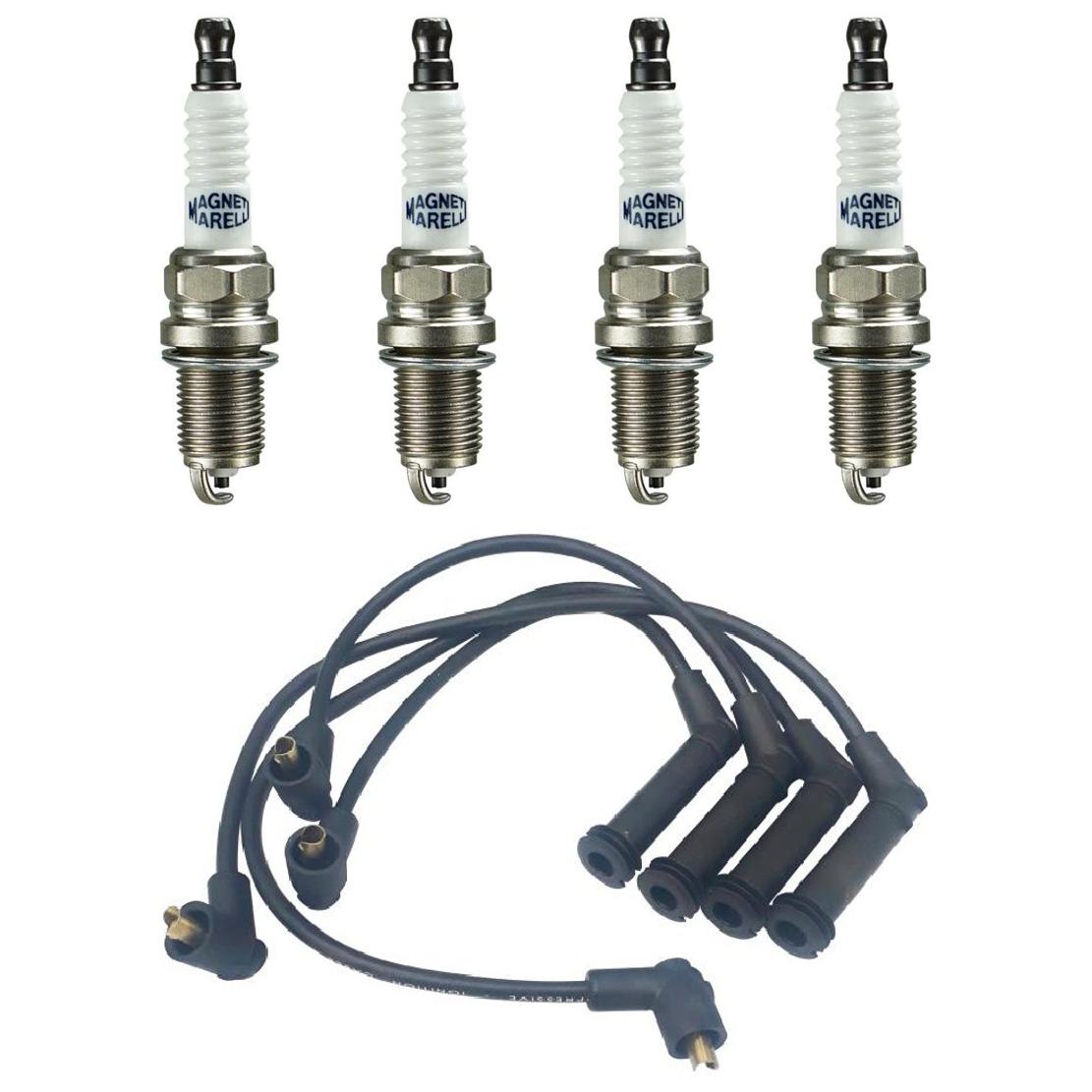 Kit 4 Vela Ignição V-Form e Cabo - Magneti Marelli - CVMH0702 / K5RF2MM - (1)