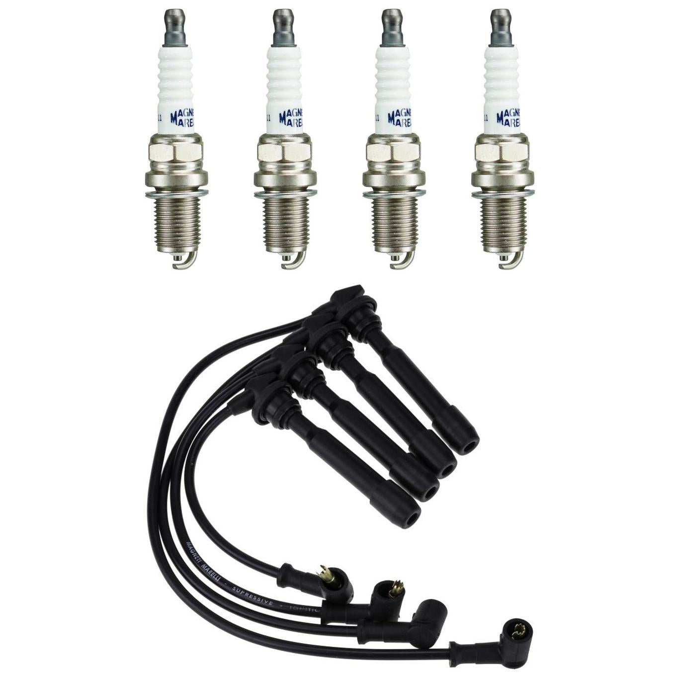 Kit 4 Vela Ignição V-Form e Cabo - Magneti Marelli - CVMH1102 / K5RF2MM - (1)