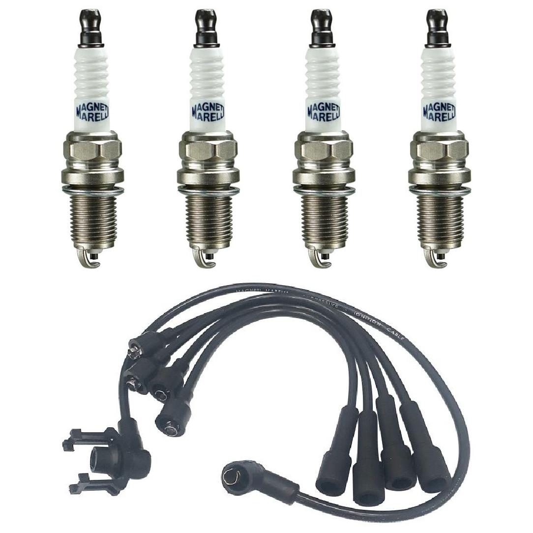 Kit 4 Vela Ignição V-Form e Cabo - Magneti Marelli - CVMM8602 / K5RF2MM - (1)