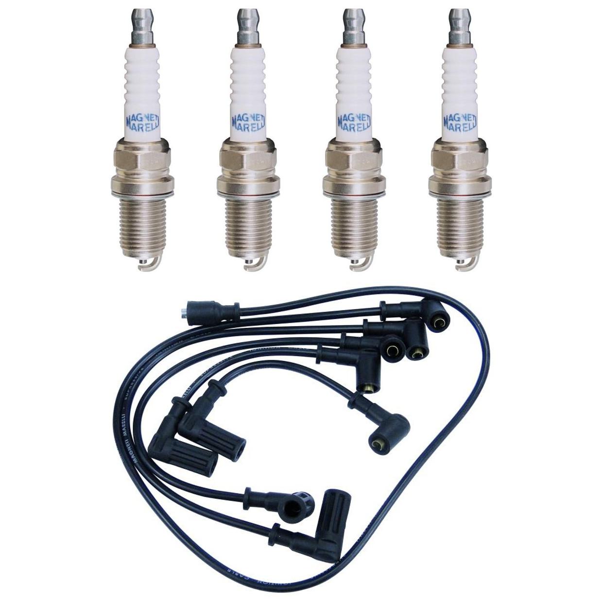 Kit 4 Vela Ignição V-Form e Cabo - Magneti Marelli - CVMT5202 / K5RF2MM - (1)