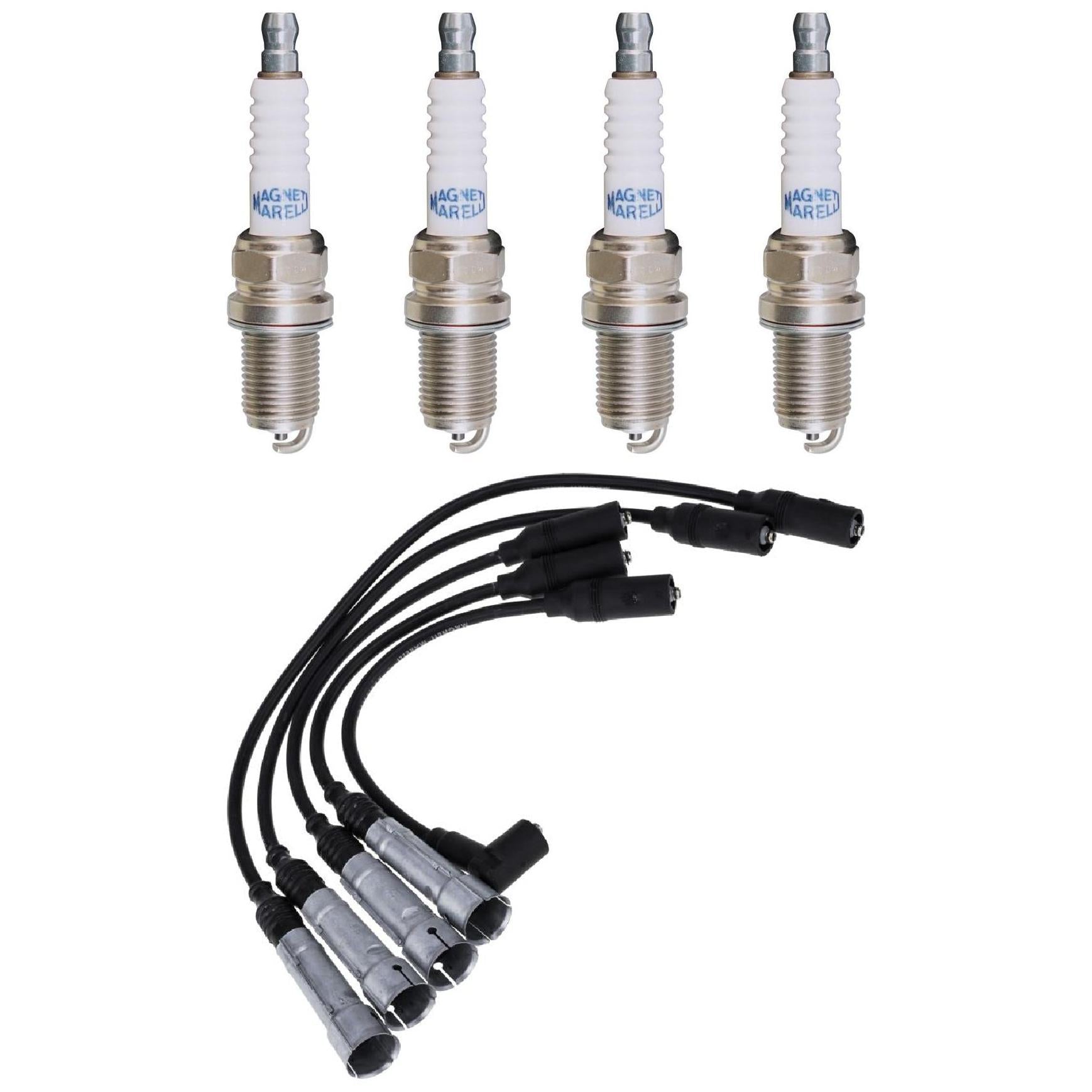 Kit 4 Vela Ignição V-Form e Cabo - Magneti Marelli - CVMV0202 / K5RF2MM - (1)