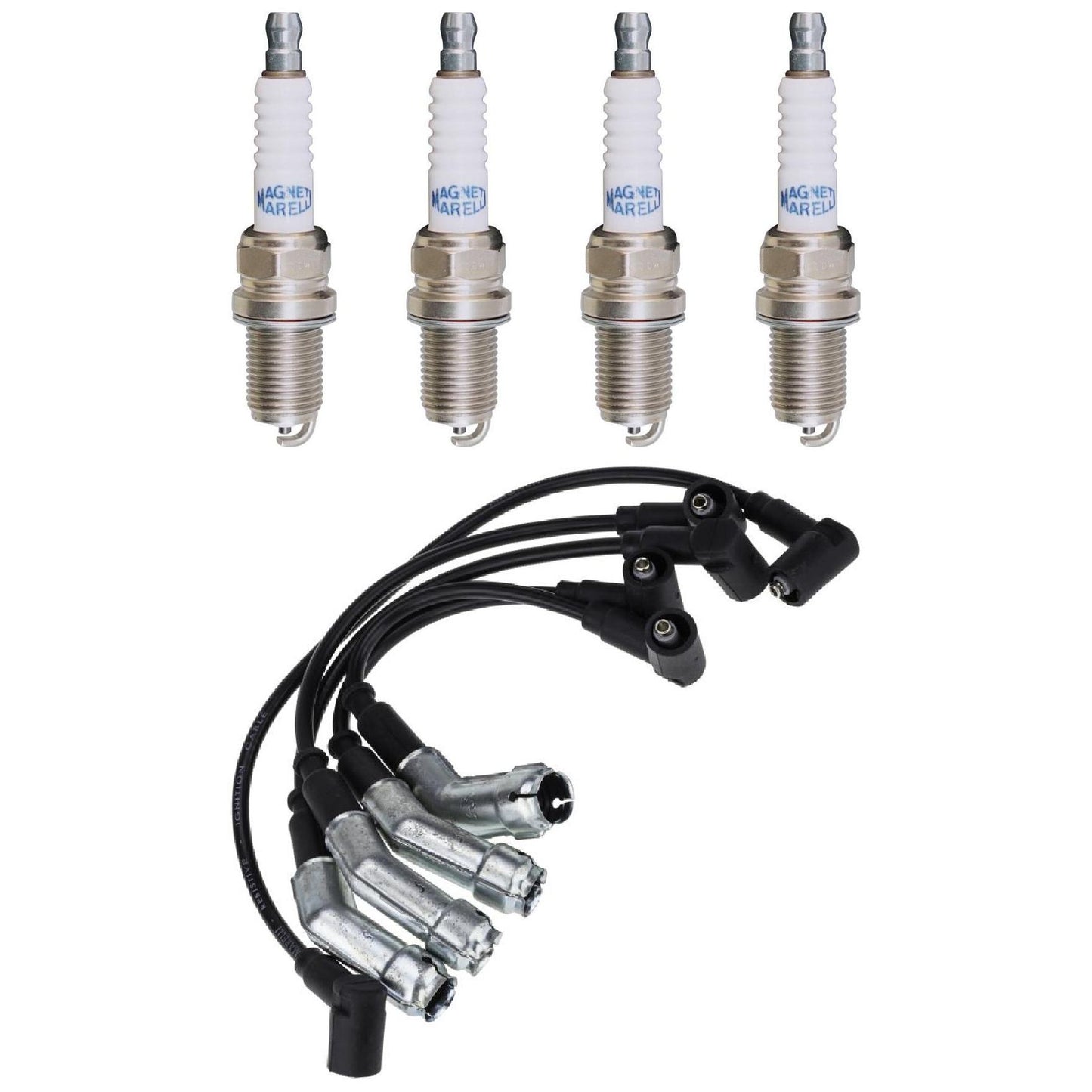 Kit 4 Vela Ignição V-Form e Cabo - Magneti Marelli - CVMV0302 / K5RF2MM - (1)