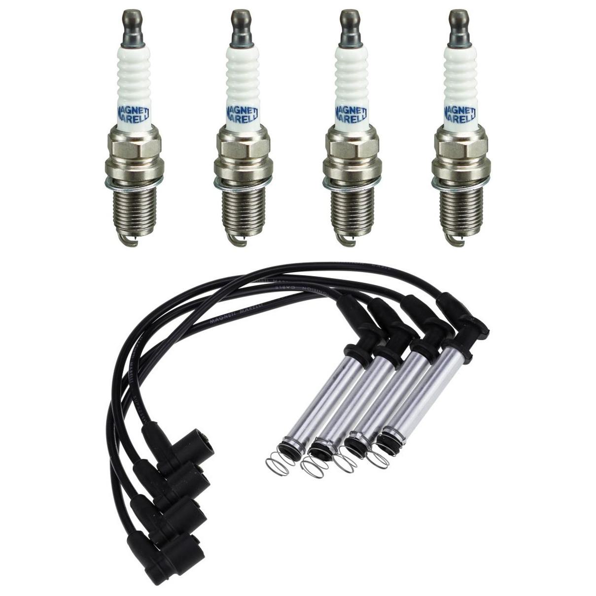 Kit 4 Vela Ignição MultiE e Cabo - Magneti Marelli - CVMG7202 / K6RDYMM - (1)