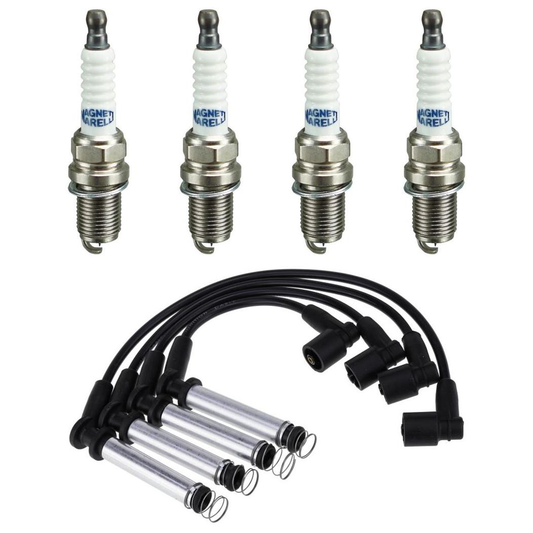 Kit 4 Vela Ignição MultiE e Cabo - Magneti Marelli - CVMG7302 / K6RDYMM - (1)