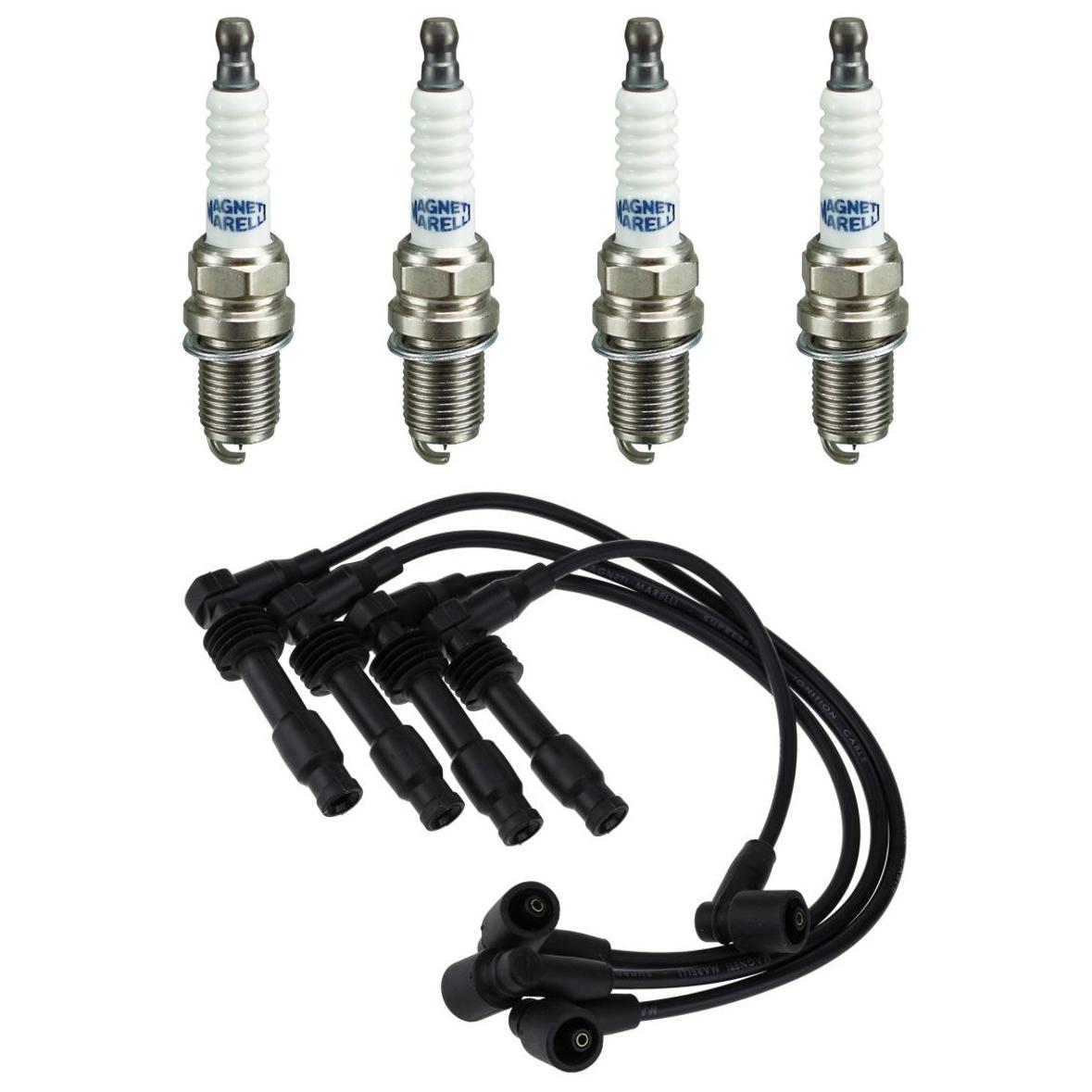 Kit 4 Vela Ignição MultiE e Cabo - Magneti Marelli - CVMG7902 / K6RDYMM - (1)