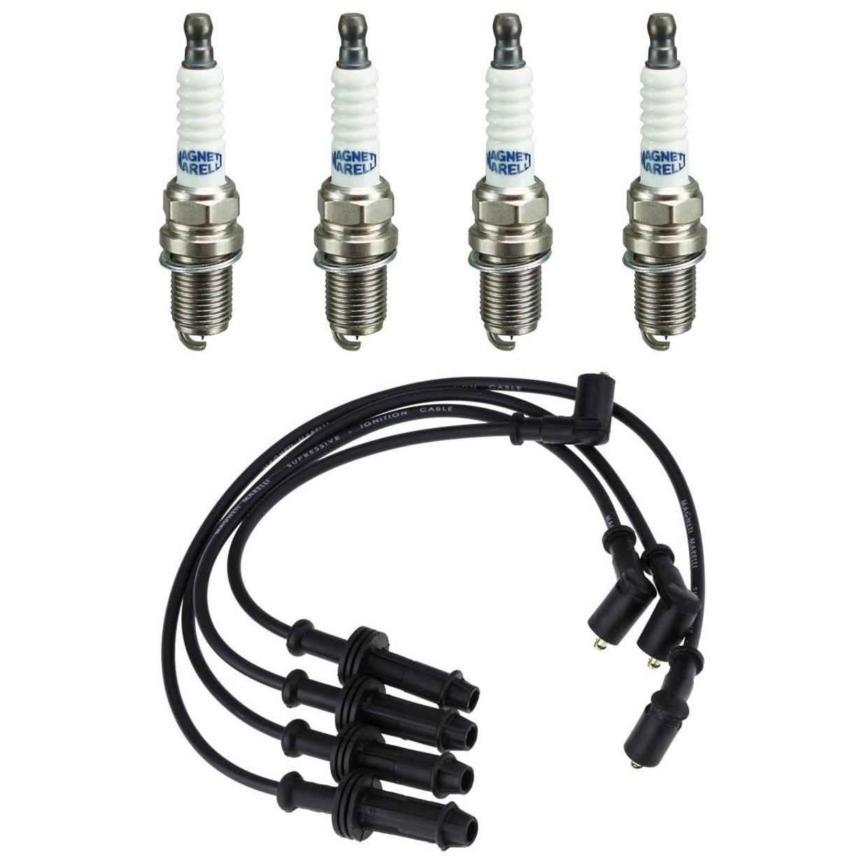 Kit 4 Vela Ignição MultiE e Cabo - Magneti Marelli - CVMP0202 / K6RDYMM - (1)
