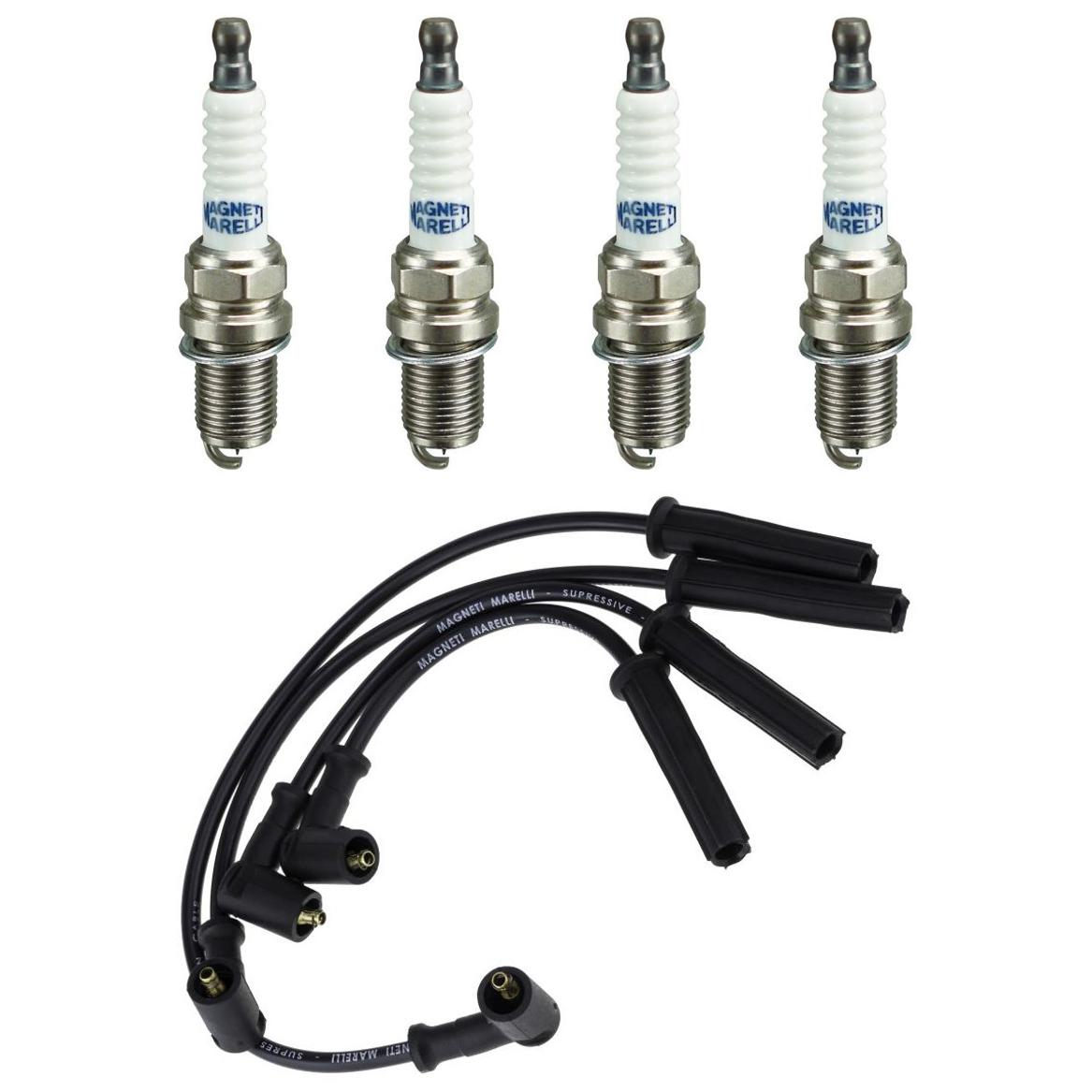 Kit 4 Vela Ignição MultiE e Cabo - Magneti Marelli - CVMR1302 / K6RDYMM - (1)
