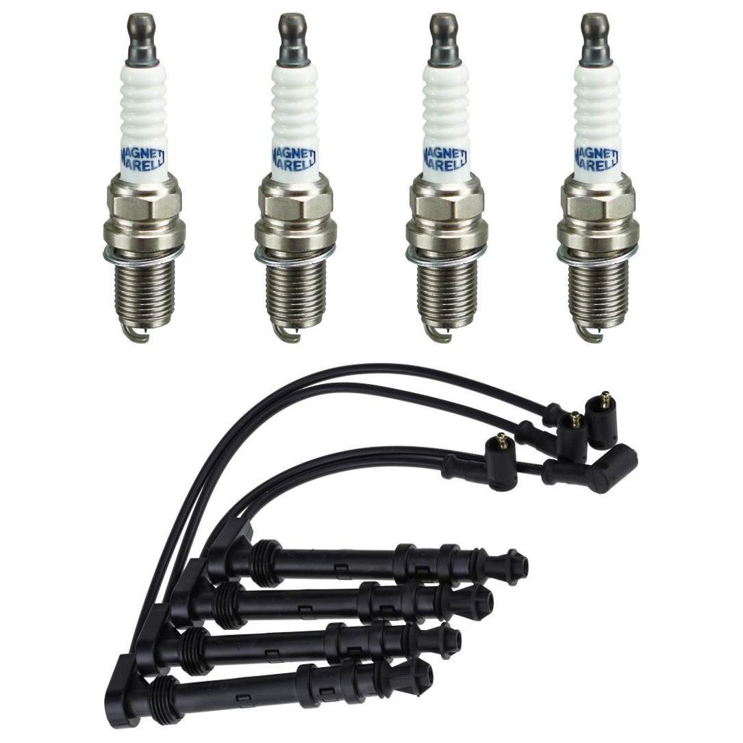 Kit 4 Vela Ignição MultiE e Cabo - Magneti Marelli - CVMT0802 / K6RDYMM - (1)