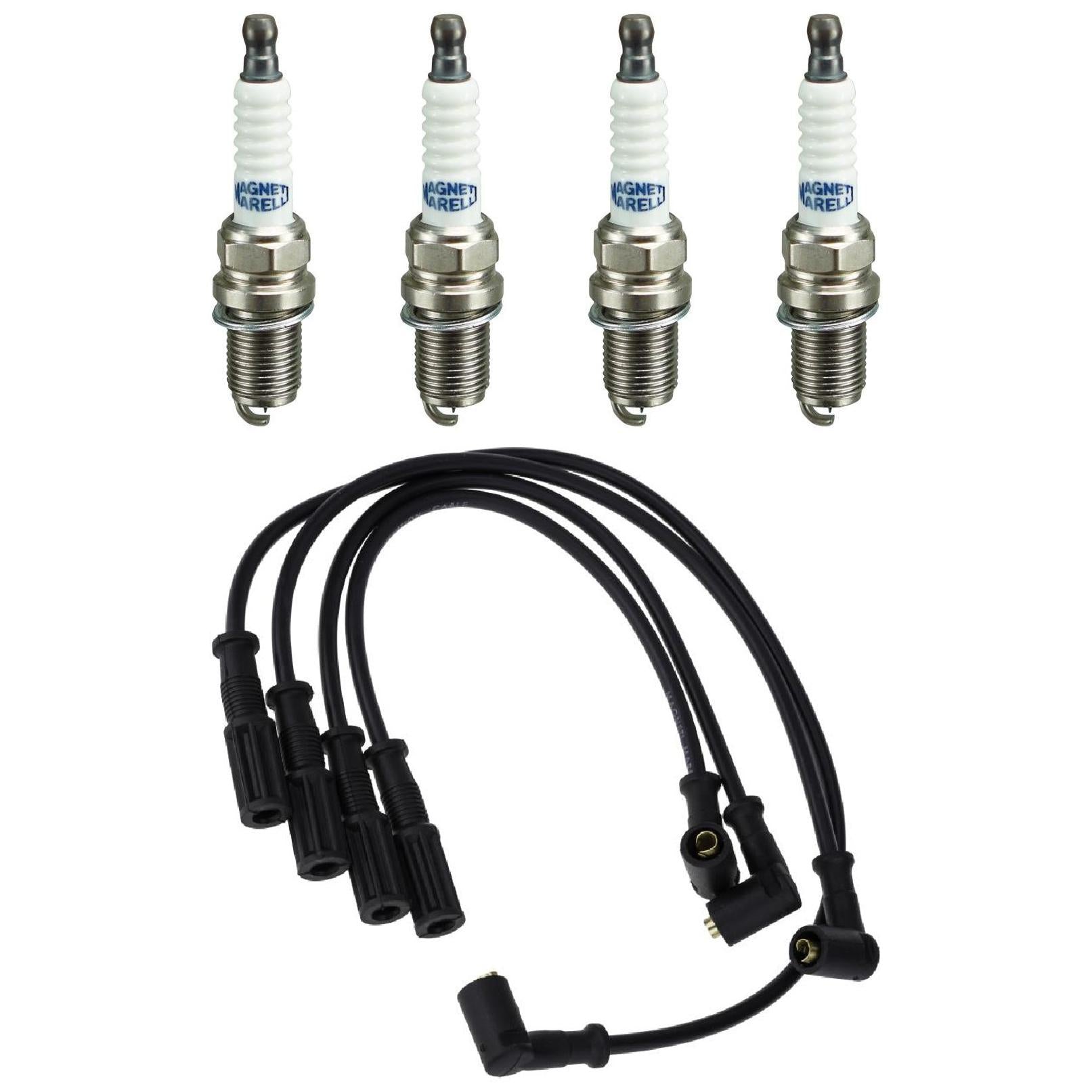 Kit 4 Vela Ignição MultiE e Cabo - Magneti Marelli - CVMT6002 / K6RDYMM - (1)