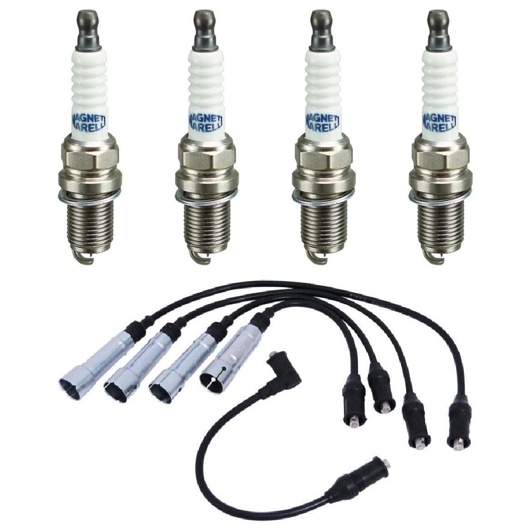 Kit 4 Vela Ignição MultiE e Cabo Magneti Marelli - CVMV2002 / K6RTJYMM10 - (1)