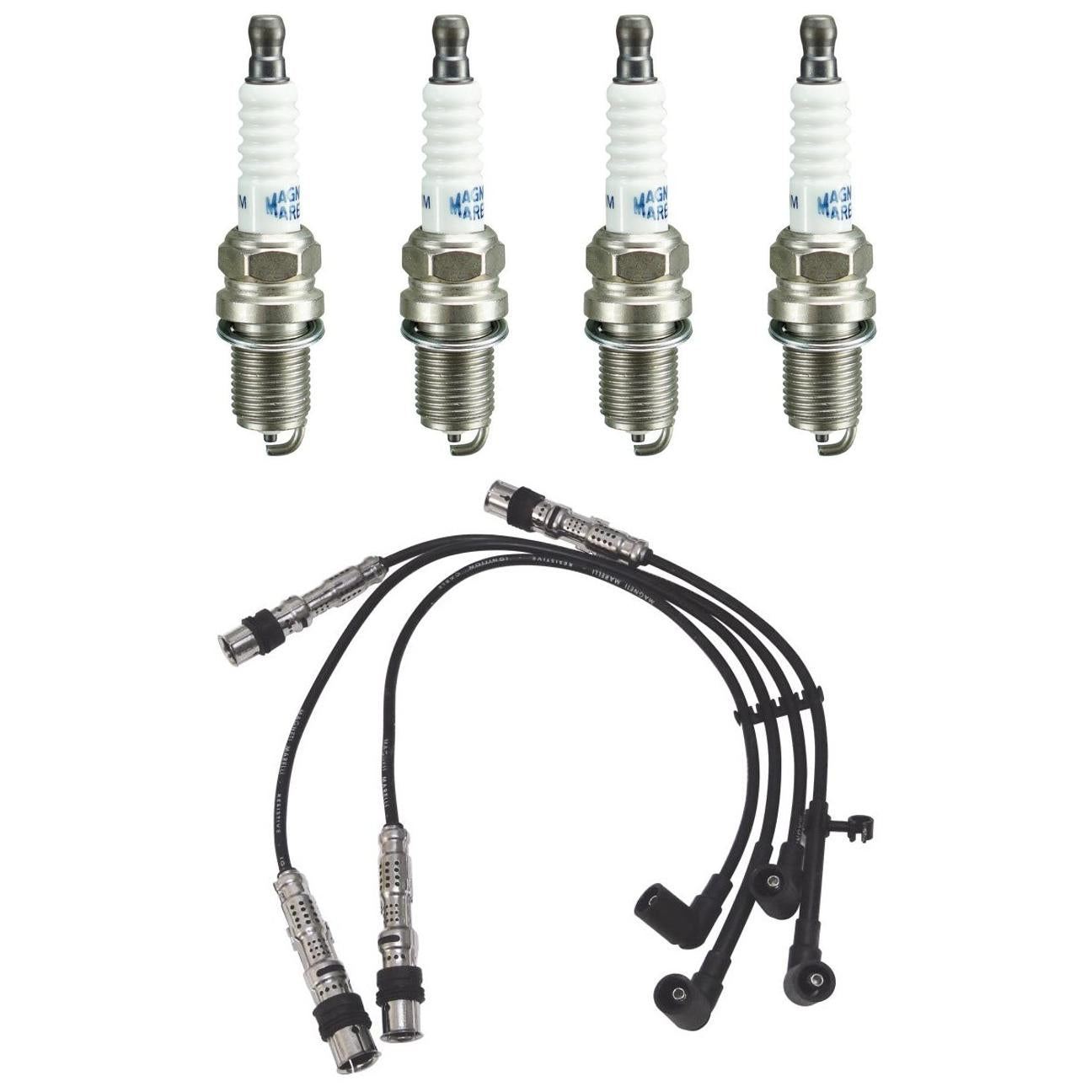 Kit 4 Vela Ignição MultiE e Cabo Magneti Marelli - CVMV3002 / K6RTJYMM10 - (1)