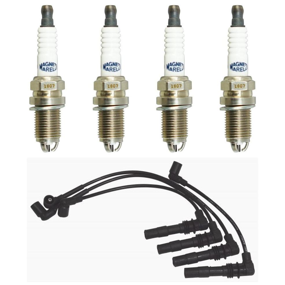 Kit 4 Vela Ignição MultiE e Cabo Magneti Marelli - CVMV3202 / K6RTJYMM10 - (1)