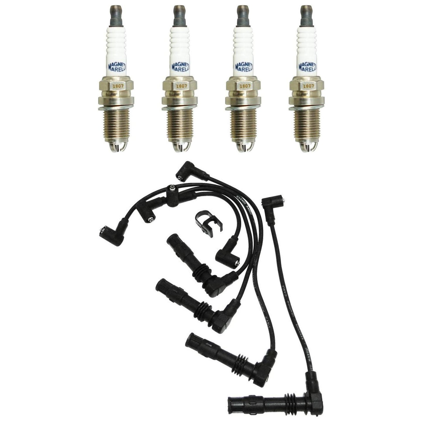 Kit 4 Vela Ignição MultiE e Cabo Magneti Marelli - CVMV2402 / K7RTJYMM10 - (1)