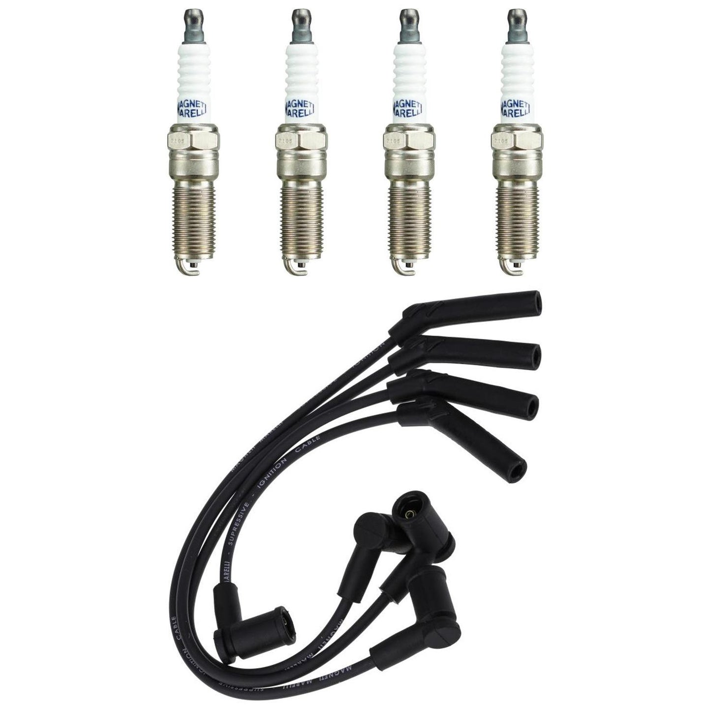 Kit 4 Vela Ignição VForm e Cabo Magneti Marelli - CVMF0202 / QH7RFMM-10 - (1)