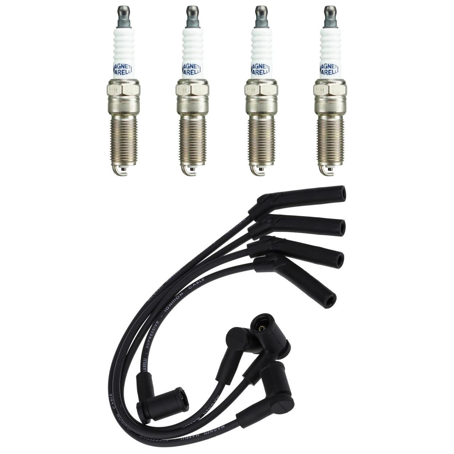 Kit 4 Vela Ignição VForm e Cabo Magneti Marelli - CVMF0202 / QH7RFMM-10 - (1)