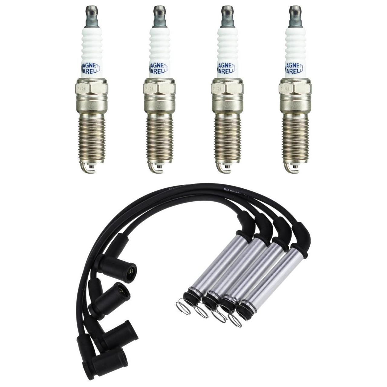 Kit 4 Vela Ignição VForm e Cabo Magneti Marelli - CVMF3002 / QH7RFMM-10 - (1)