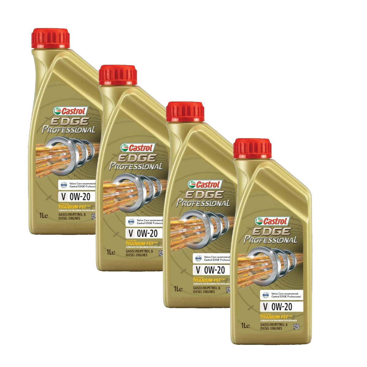Kit c/ 4L Óleo de Motor Edge Professional V 0W20 - 3435230 - Castrol - (1)