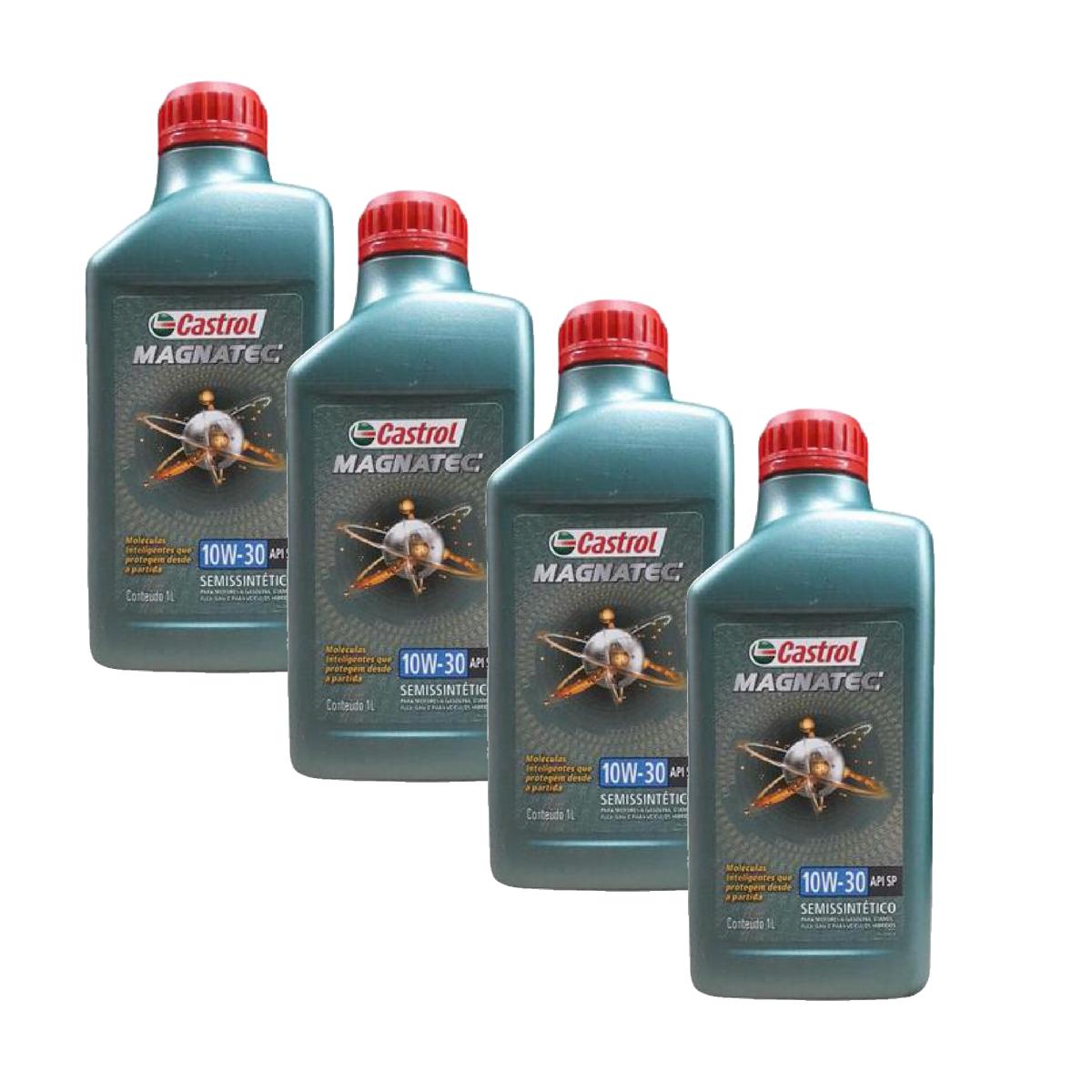 Kit c/ 4L Óleo de Motor Magnatec 10W30 - 3436554 - Castrol - (1)