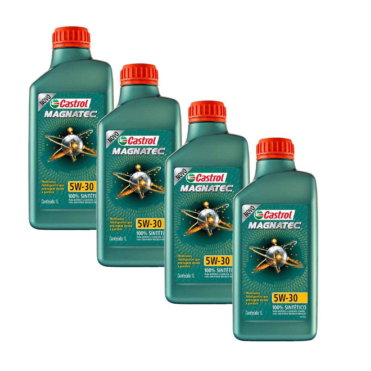 Kit c/ 4L Óleo de Motor Magnatec 5W30 - 3434565 - Castrol - (1)