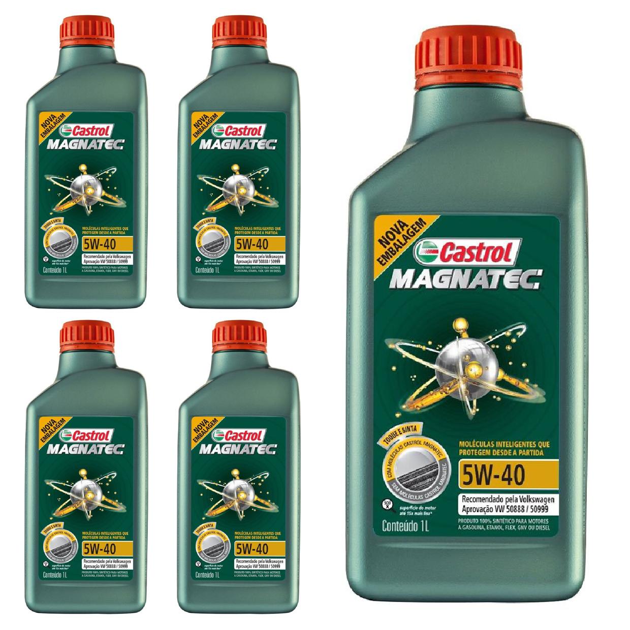 Kit c/ 5L Óleo de Motor Magnatec 508 88 5W40 - 3438139 - Castrol - (1)