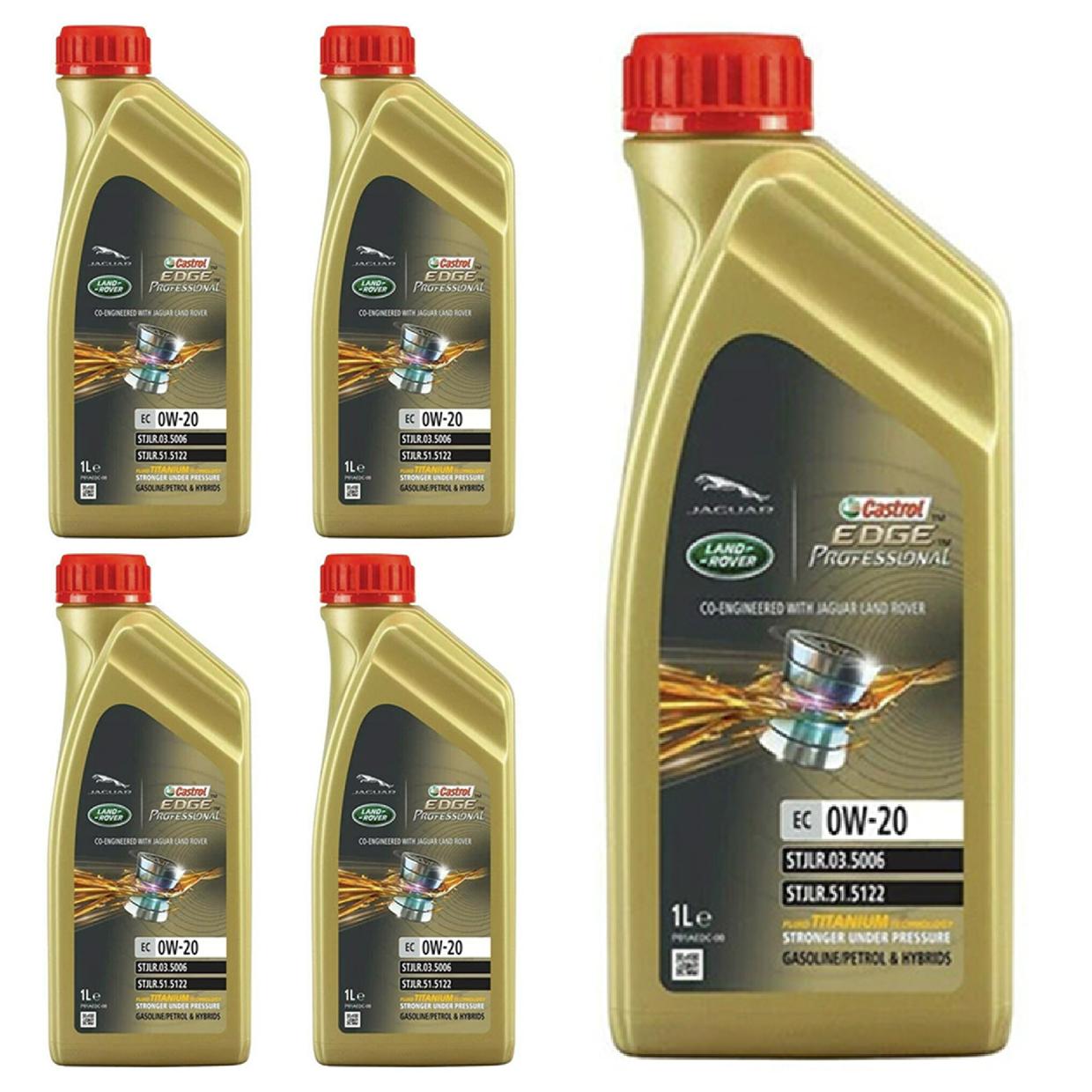 Kit c/ 5L Óleo de Motor Edge Professional EC 0W20 - 3435390 - Castrol - (1)